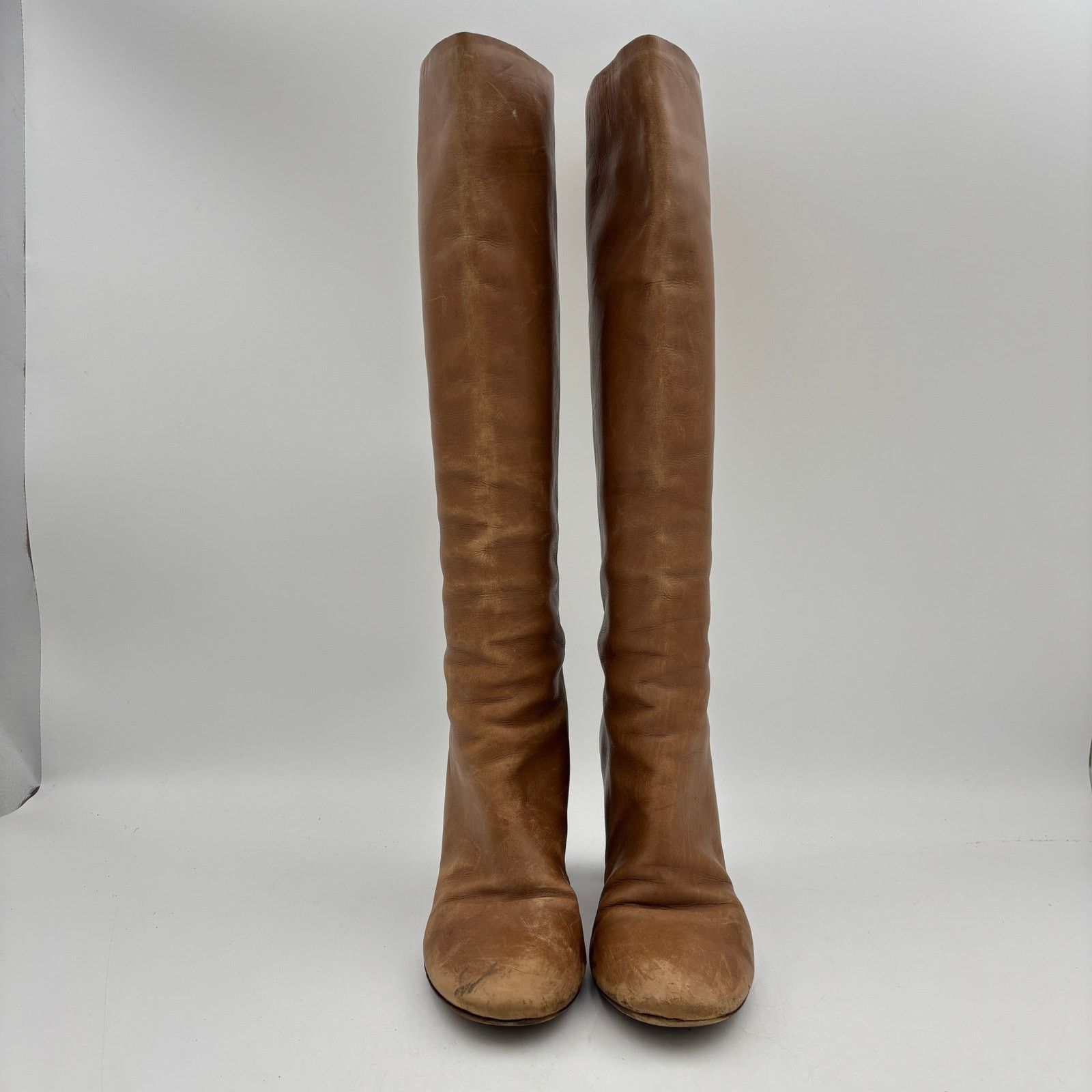 Chloe Chloe Leather Knee High Heeled Boots Women's 38 US 8 Size US 8 / IT 38 - 2 Thumbnail
