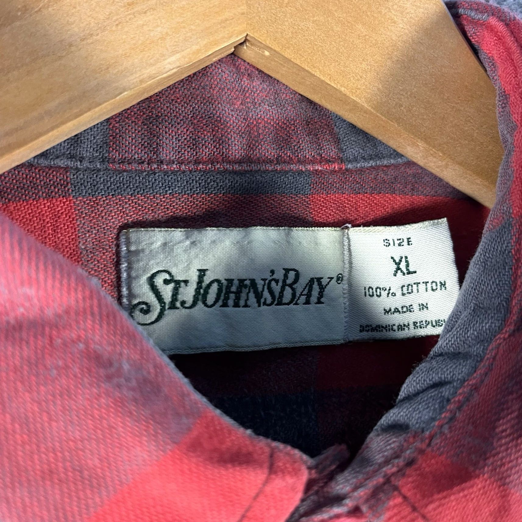 Vintage VINTAGE St. John's Bay Heavyweight Flannel Shirt XL Red Plaid Long Sleeve 80s Casual Mens Size US XL / EU 56 / 4 - 4 Thumbnail