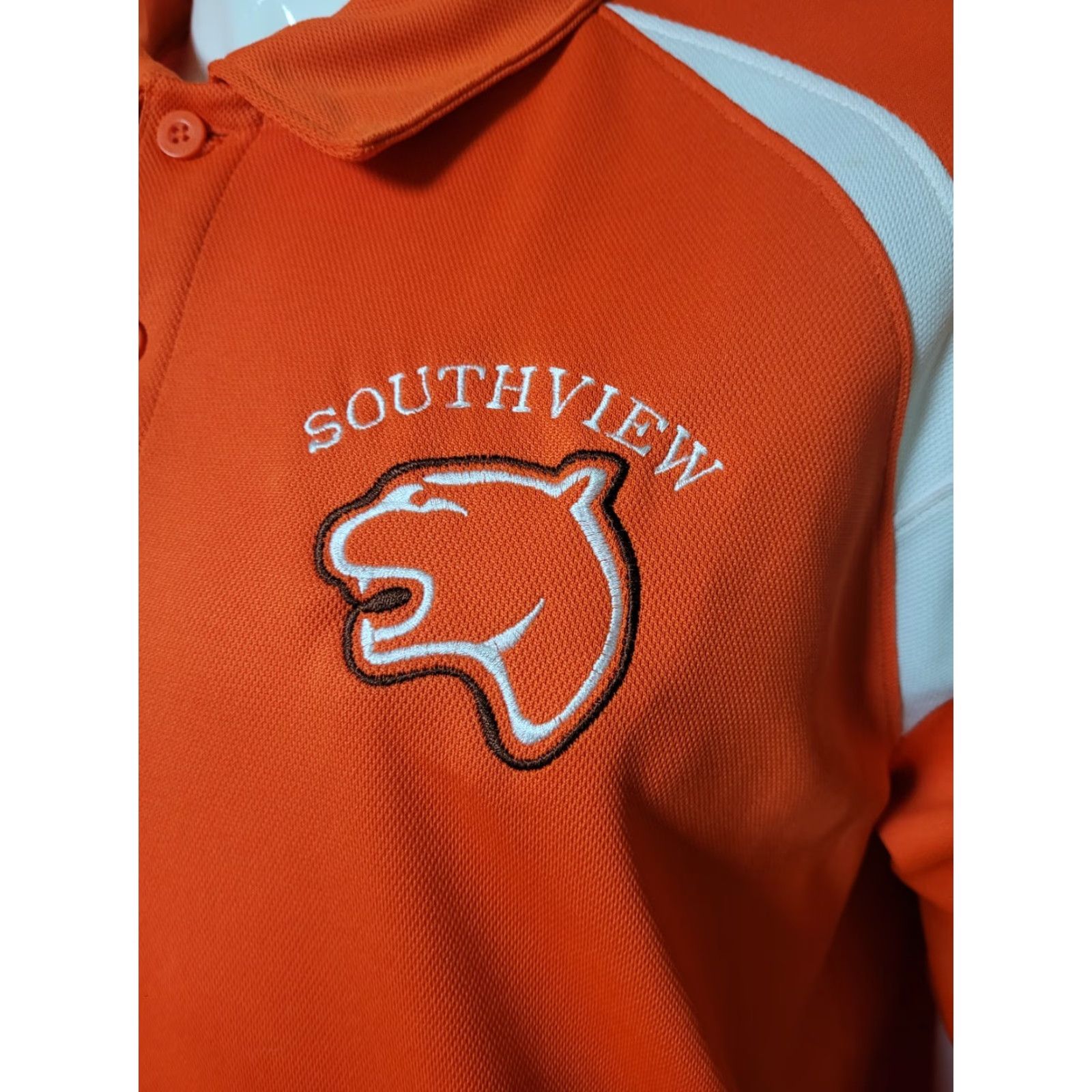 Holloway Sylvania Southview Cougars High School Polo Shirt 2XL XXL Holloway Orange Athletic Men Polo Shirt Size US XXL / EU 58 / 5 - 2 Thumbnail