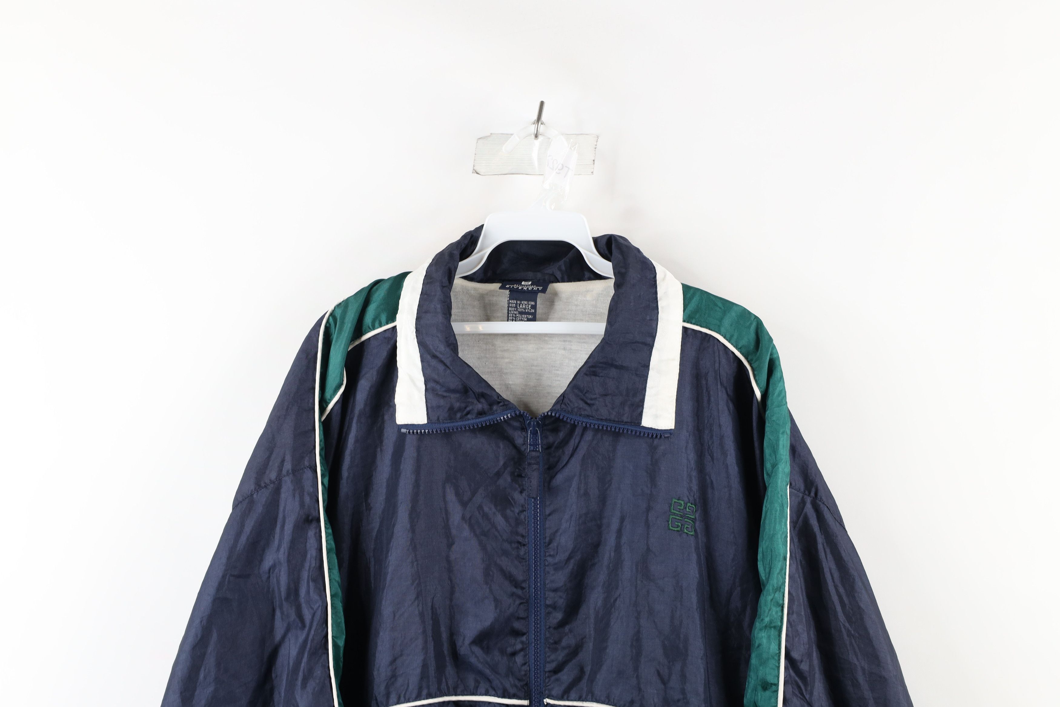 Givenchy × Vintage Vintage 90s Givenchy Block Lined Full Zip Windbreaker Jacket Size US L / EU 52-54 / 3 - 2 Thumbnail