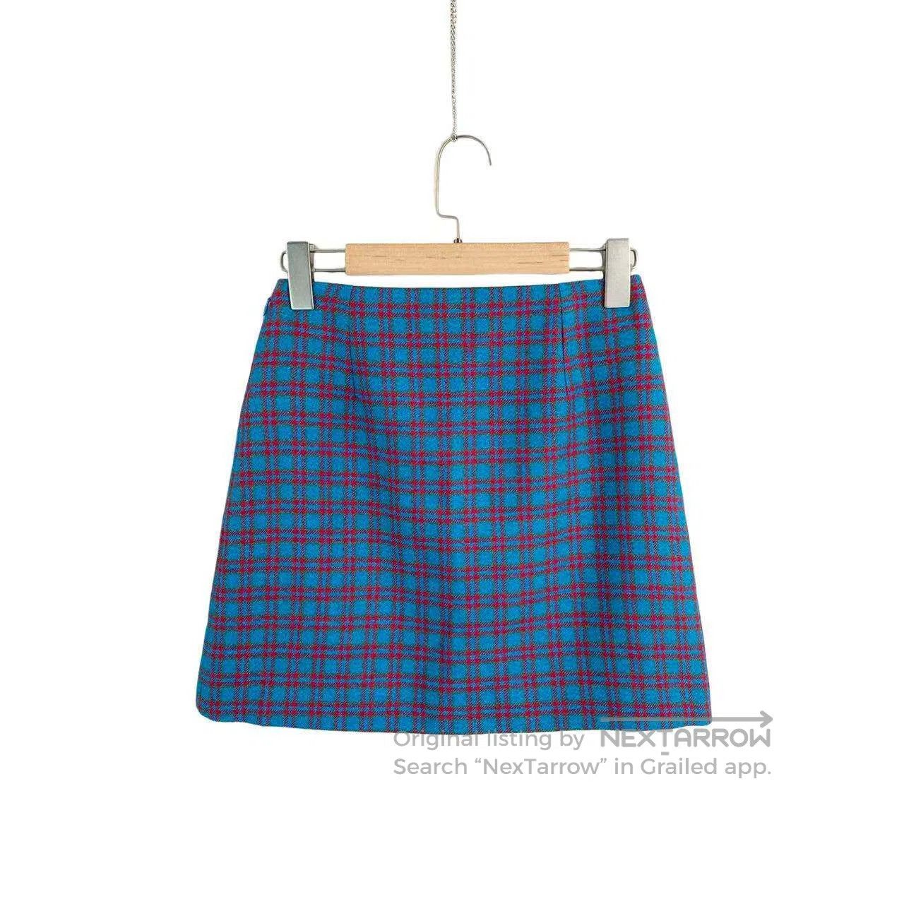 Dior Dior Color-blocked houndstooth skirts| Size 42" / US 20 - 2 Thumbnail