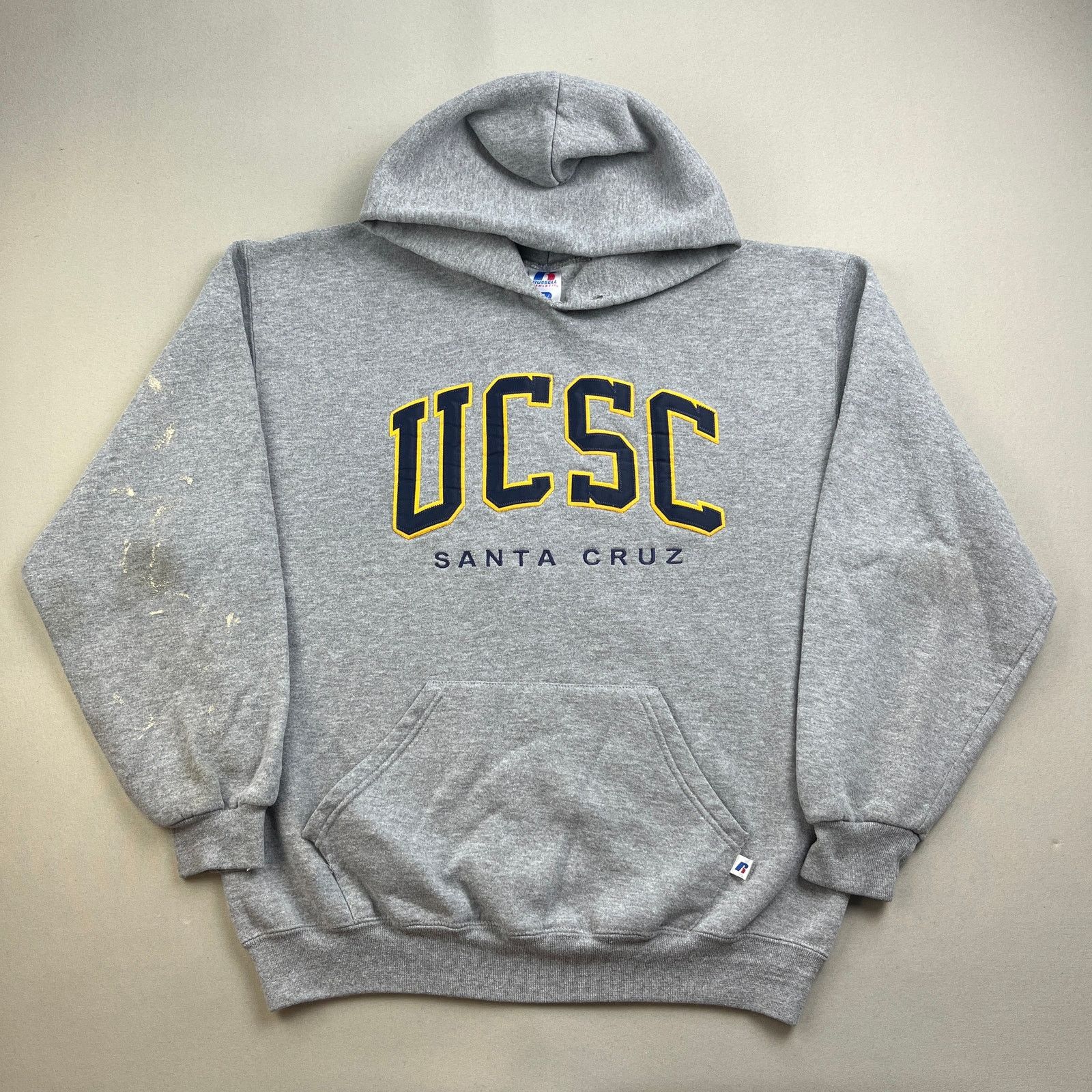 Vintage UC Santa Cruz Hoodie Sweatshirt Gray Russell Athletic UCSC Grailed