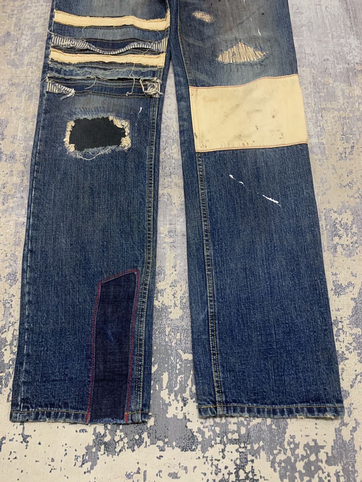 Hysteric Glamour Japanese Brand Eight Patchwork Kapital Style Denim Size US 33 - 4 Thumbnail