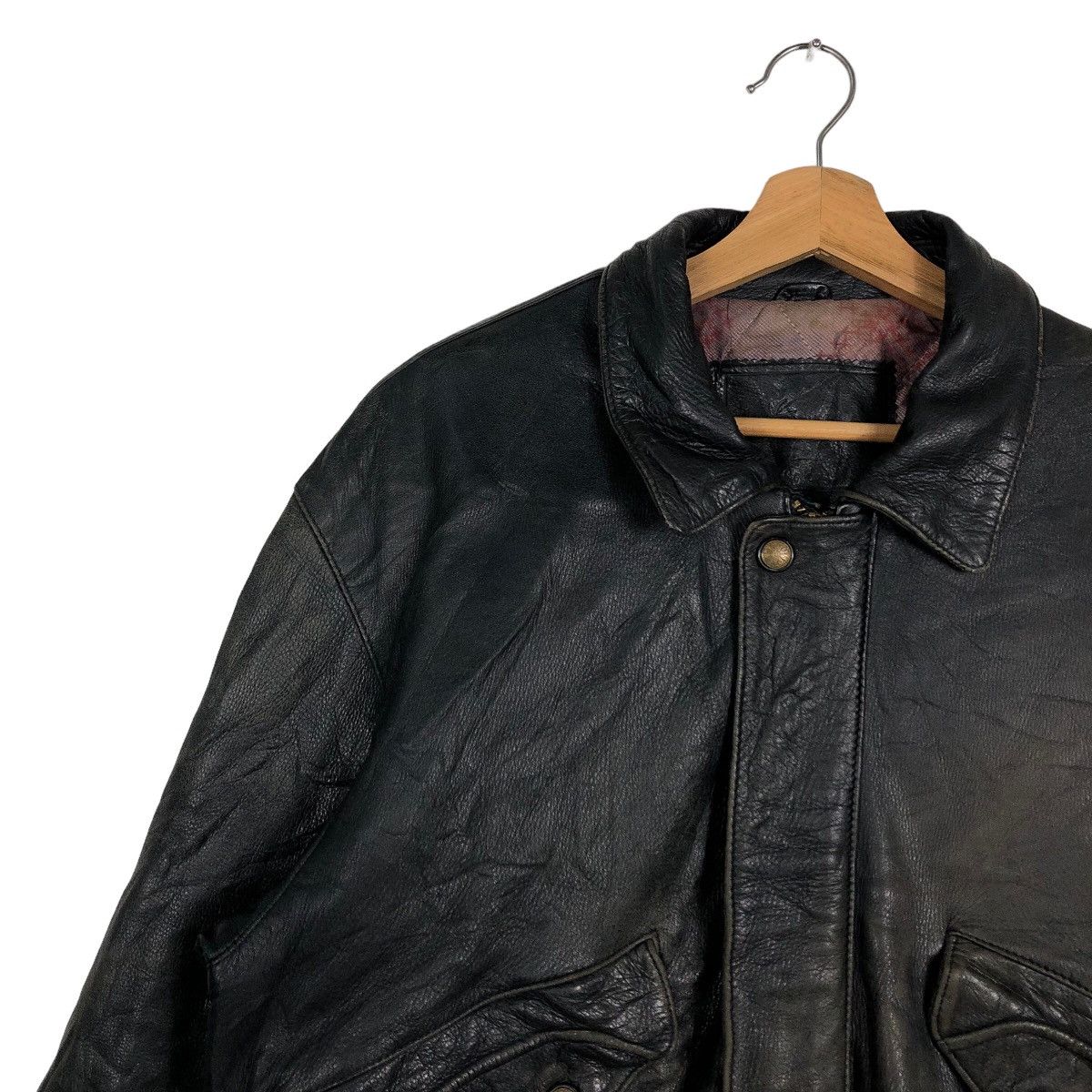 Genuine Leather 🔥90’s Vintage Genuine Leather Jacket Bomber Red Stage Japan Size US M / EU 48-50 / 2 - 6 Thumbnail