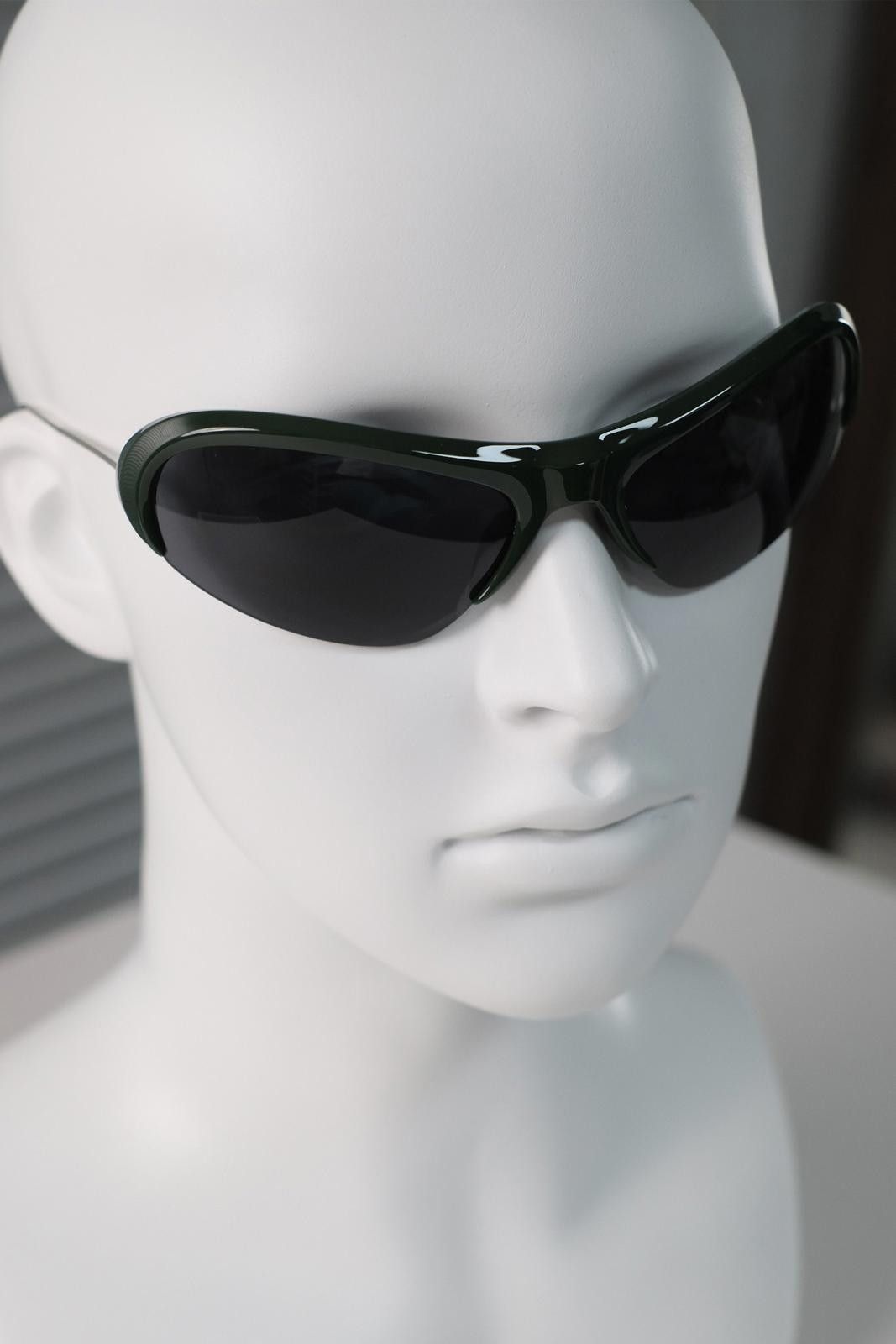 Other Y2k Vtg Avant Garde Futuristic Green Sunglasses Unisex OS Size ONE SIZE - 5 Thumbnail