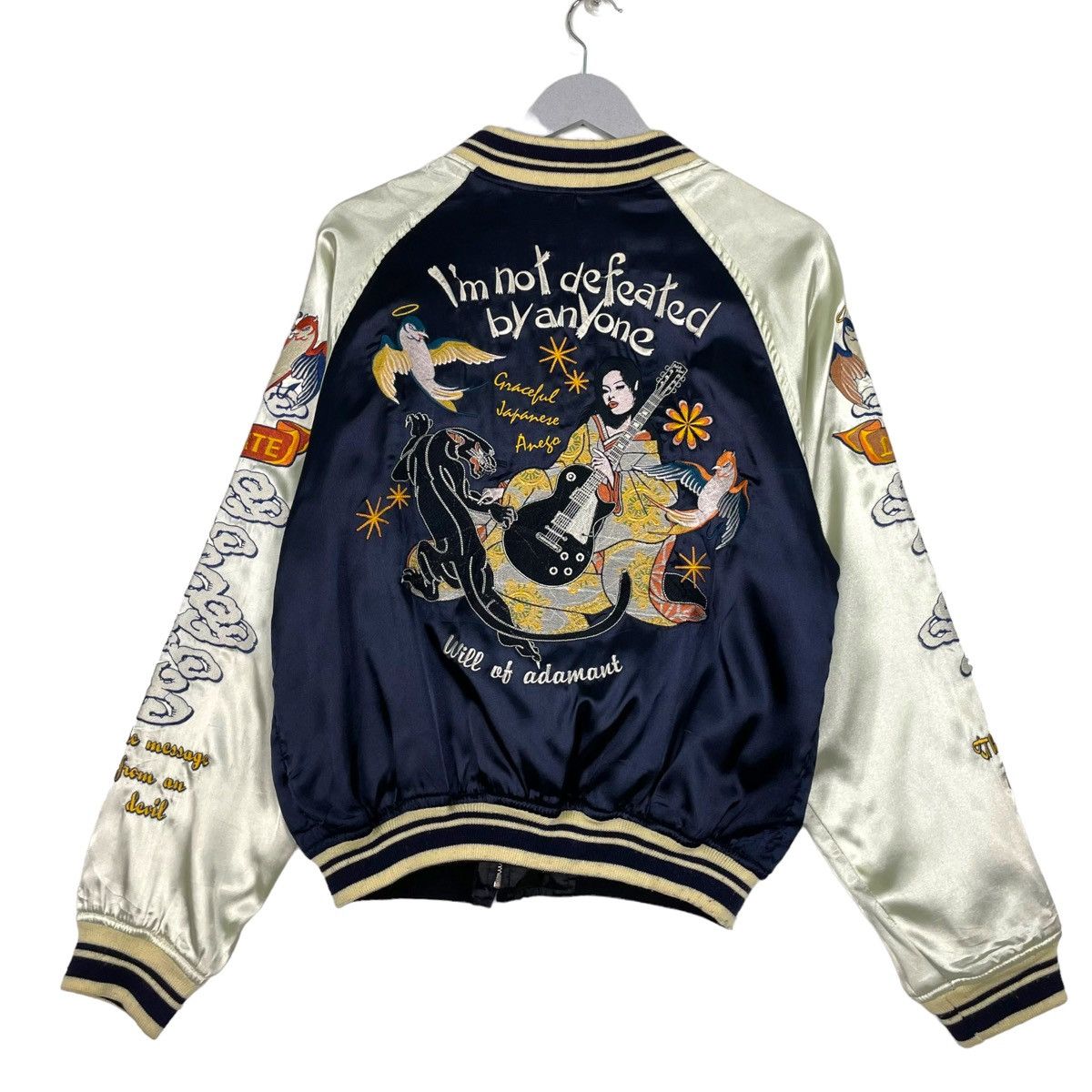 Japanese Brand × Toyo Enterprises 💥PEAKED YELLOW JAPAN SUKAJAN GEISHA EMBROIDERY JACKET Size US L / EU 52-54 / 3 - 1 Thumbnail
