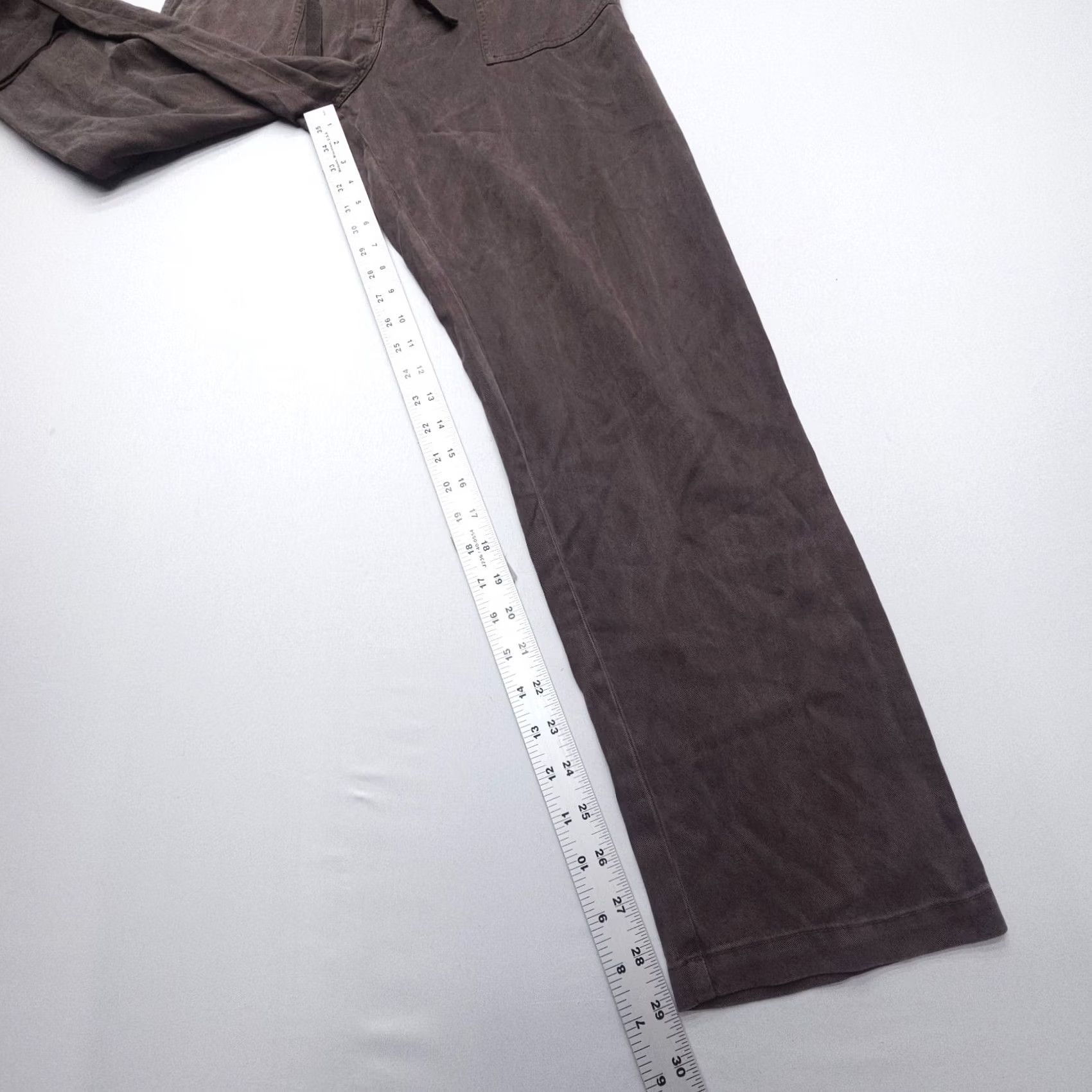 Vintage Sundance Jumpsuit Womens Small Brown Coveralls Twill Lyocell Viscose Roll Tab Sleeve 3/4 Swing Bohemian Hippie Outdoor Casual Travel Pockets Size 28" / US 6 / IT 42 - 6 Thumbnail