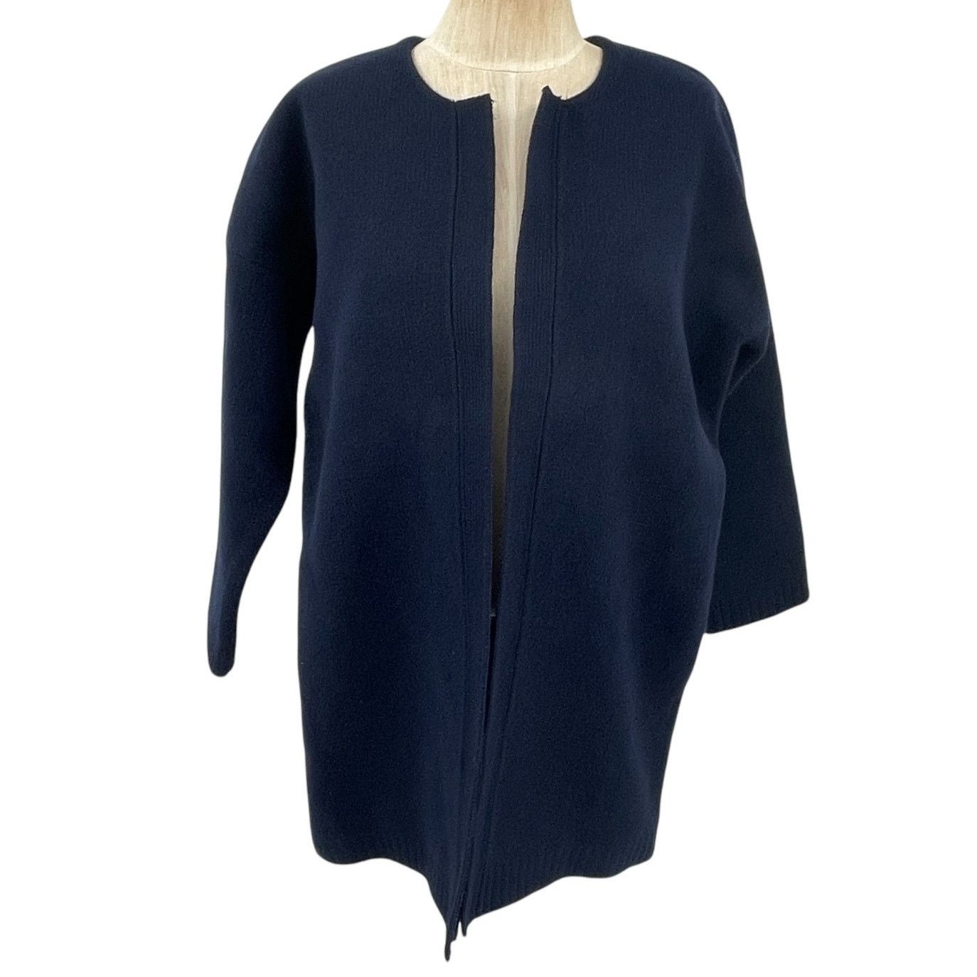 J.Crew J Crew Sweater Coat Lined Lambswool Pockets Oversized XS/S/M Size XS / US 0-2 / IT 36-38 - 1 Thumbnail