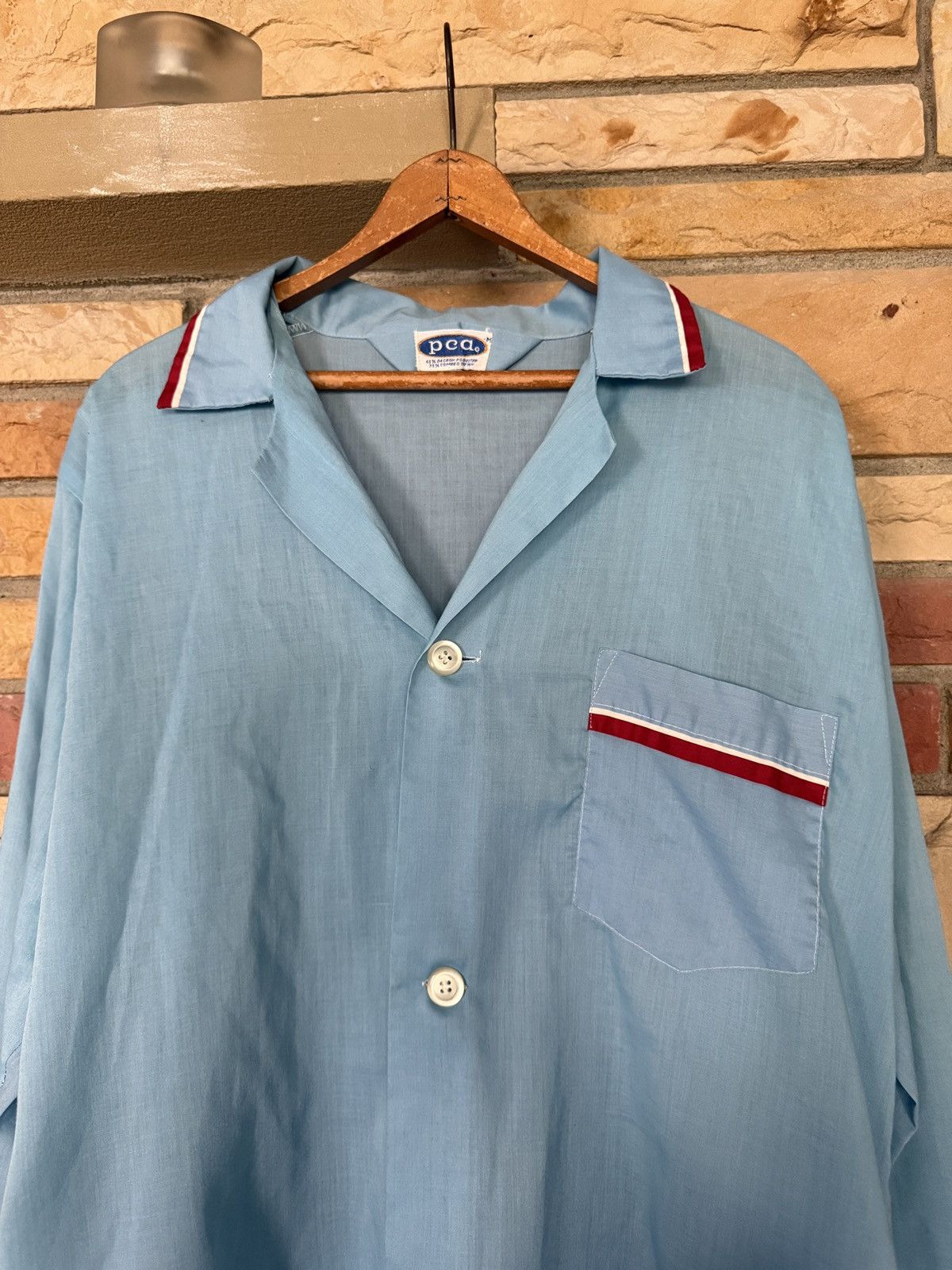 Vintage Vintage 70s Button Up Pajama Shirt Size US L / EU 52-54 / 3 - 2 Thumbnail