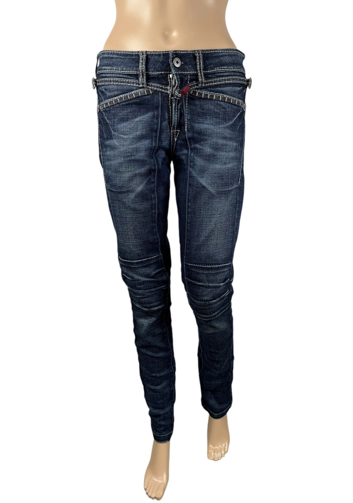 Marithe + Francois Girbaud × Vintage Marithe Francois Girbaud Biker Jeans Vintage size 27 IT42 Size 27" / US 4 / IT 40 - 2 Thumbnail