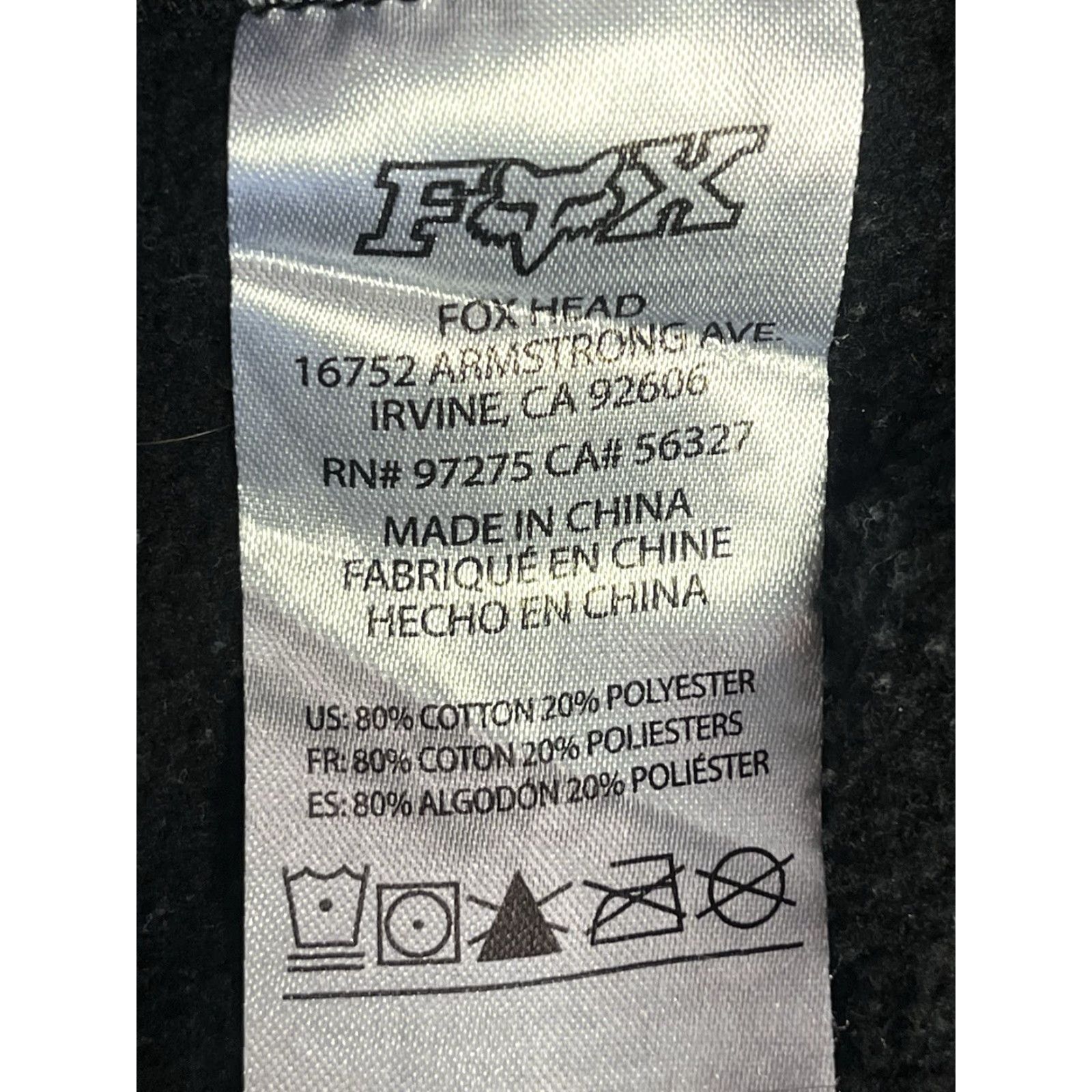 Fox Racing Fox Hoodie Mens Medium Black Pullover Sweatshirt Graphic Print Logo All Seasons Outdoor Sports Travel (Breathable, Hooded, Pockets) Clothing Size US M / EU 48-50 / 2 - 7 Thumbnail