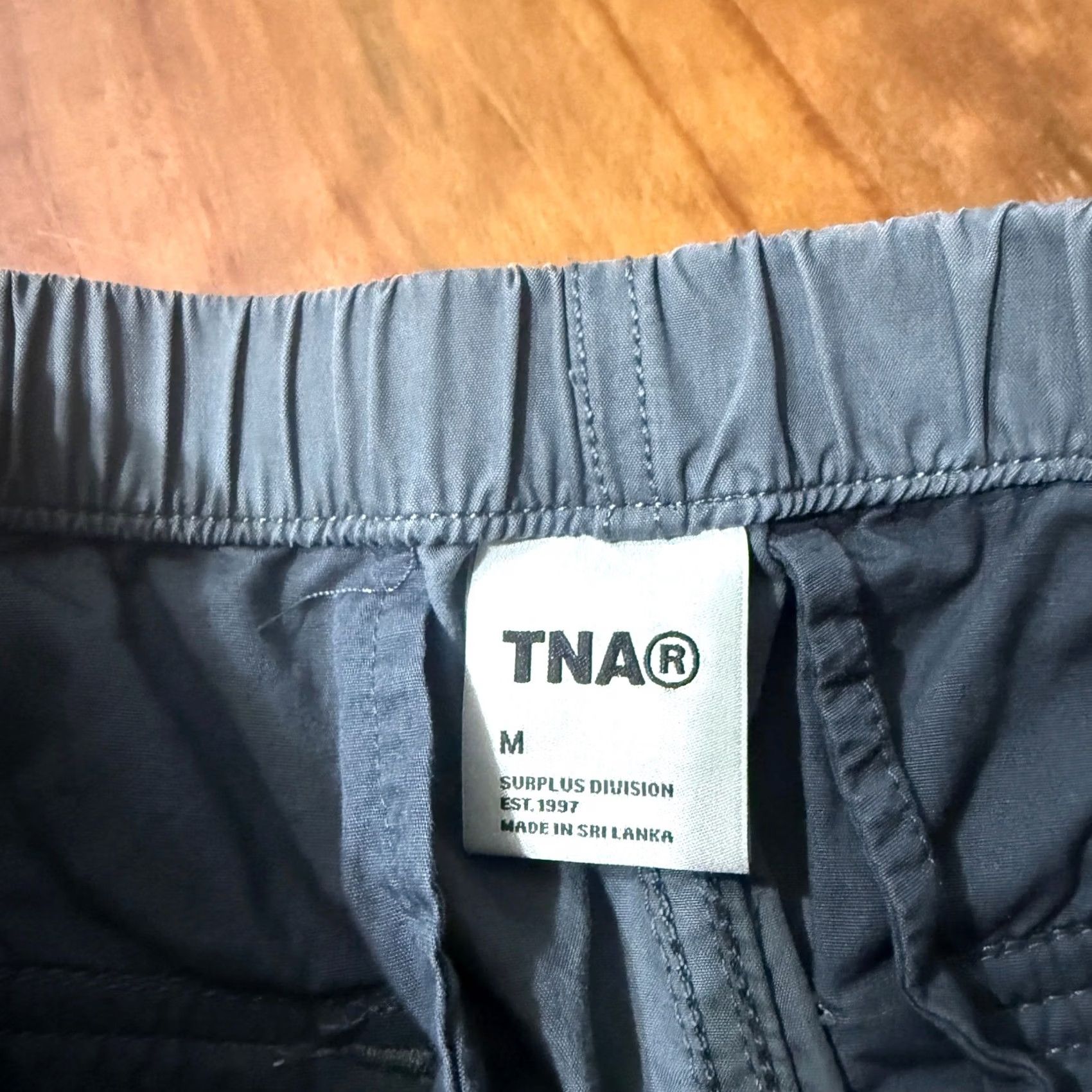 TNA TNA Aritzia Women's Cargo Pants Medium Cotton Wide-Leg Drawstring Gray Baggy Everyday Casual Size 32" / US 10 / IT 46 - 4 Thumbnail