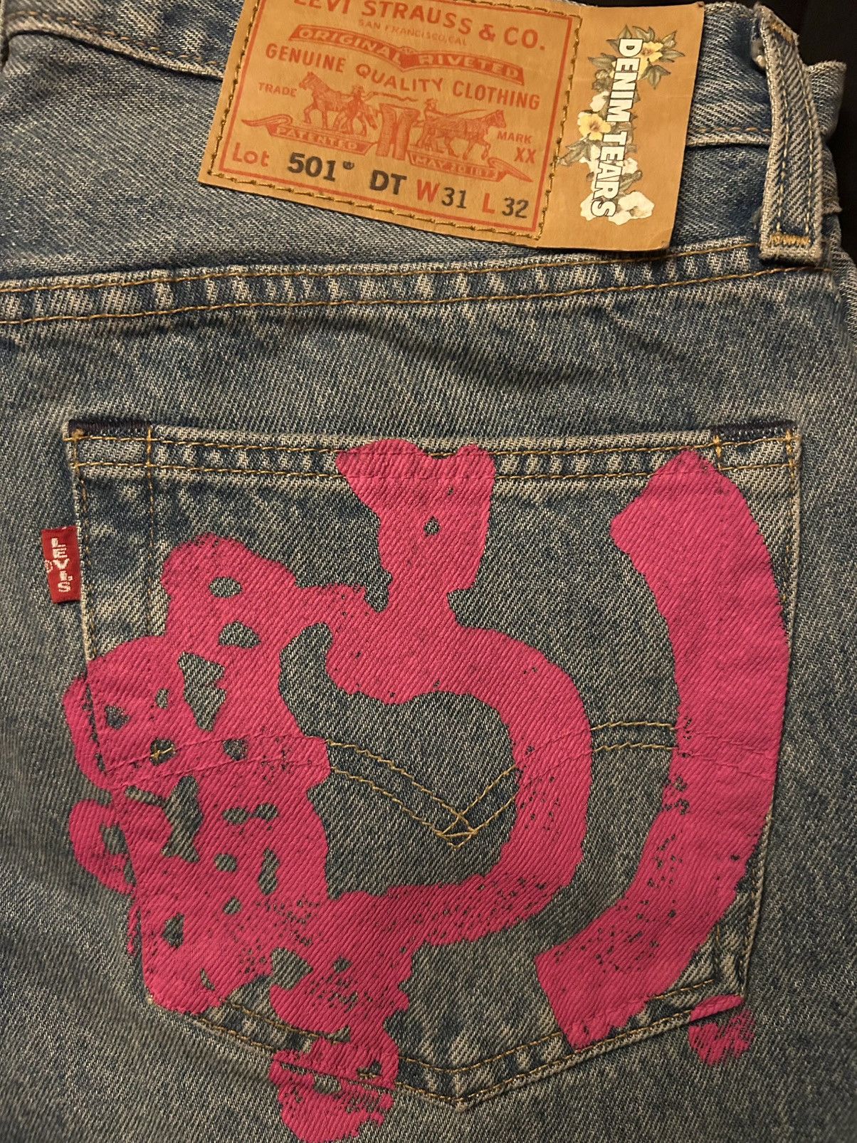 (B).Stroy × DENIM TEARS Denim Tears B-Stroy Jeans Size US 31 - 3 Thumbnail