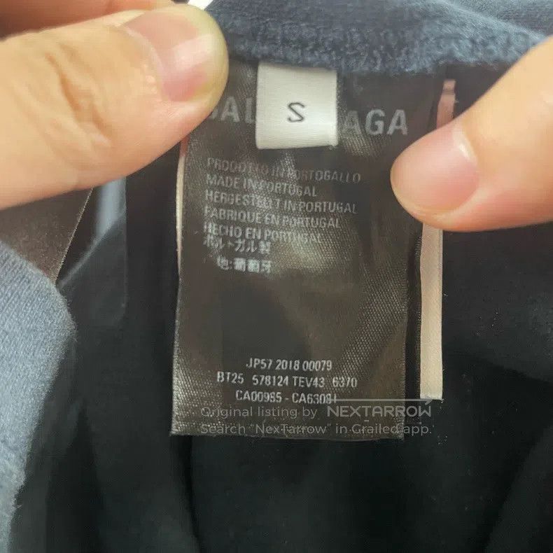 Balenciaga Balenciaga Dark Blue Short Sleeve with Back Logo Size US S / EU 44-46 / 1 - 2 Thumbnail