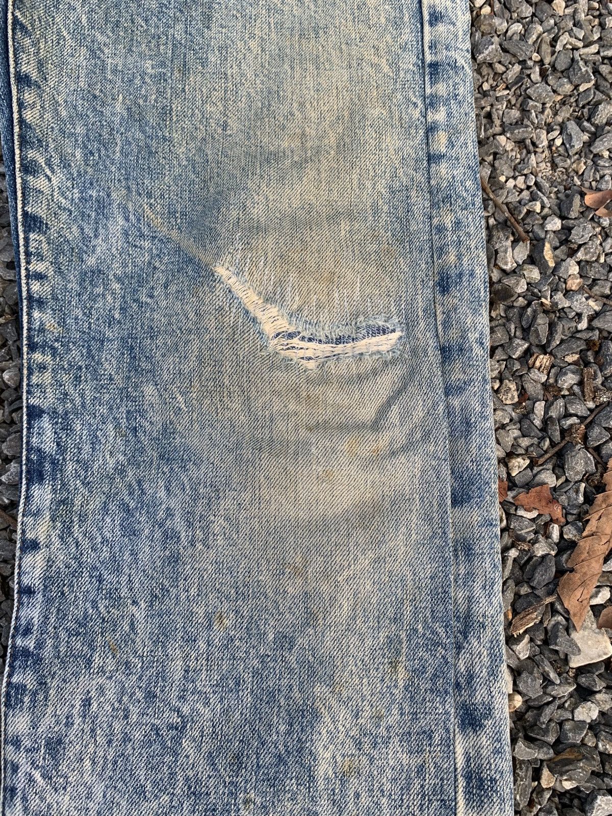 Kapital VINTAGE LEVI'S 502X BIG E SELVEDGE ASIDWASH DISTRESSED DENIM Size US 28 / EU 44 - 23 Thumbnail
