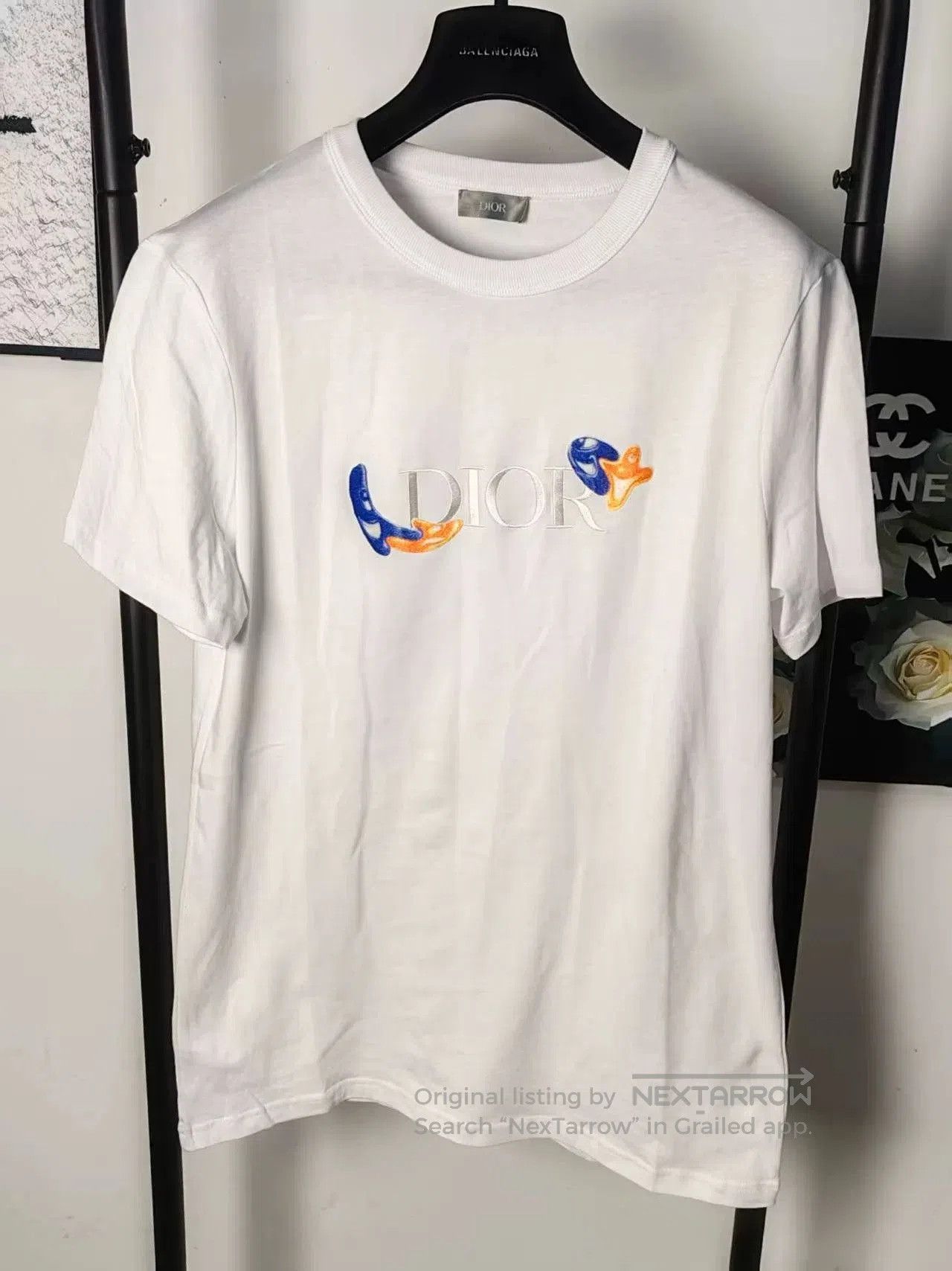 Dior Dior Embroidered Logo Short Sleeve T-Shirt. Size US M / EU 48-50 / 2 - 1 Thumbnail