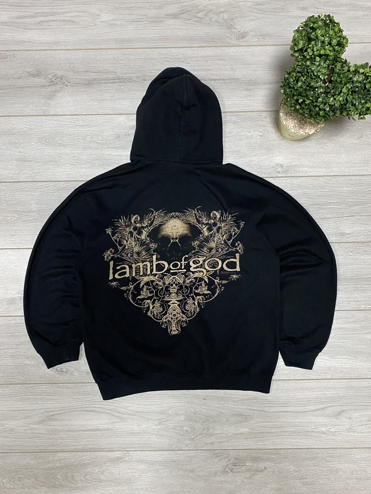 Band Tees Lamb of God vintage hoodie fruit of the loom faded eb0 Size US L / EU 52-54 / 3 - 1 Thumbnail