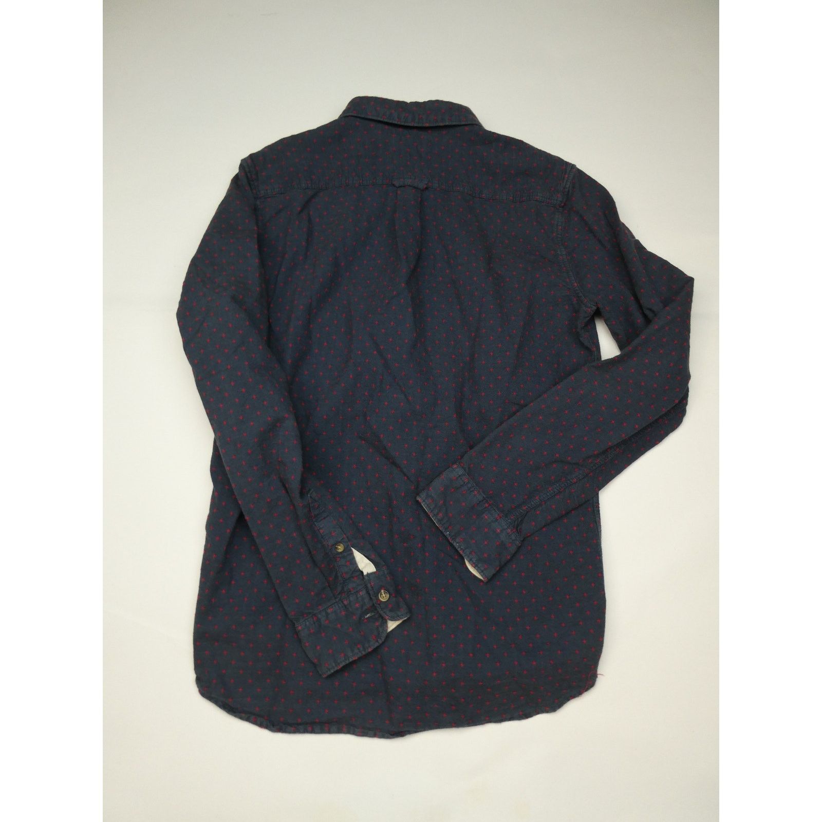 Vans men's VANS button down shirt, medium, navy/red, 100% cotton Size US M / EU 48-50 / 2 - 2 Thumbnail