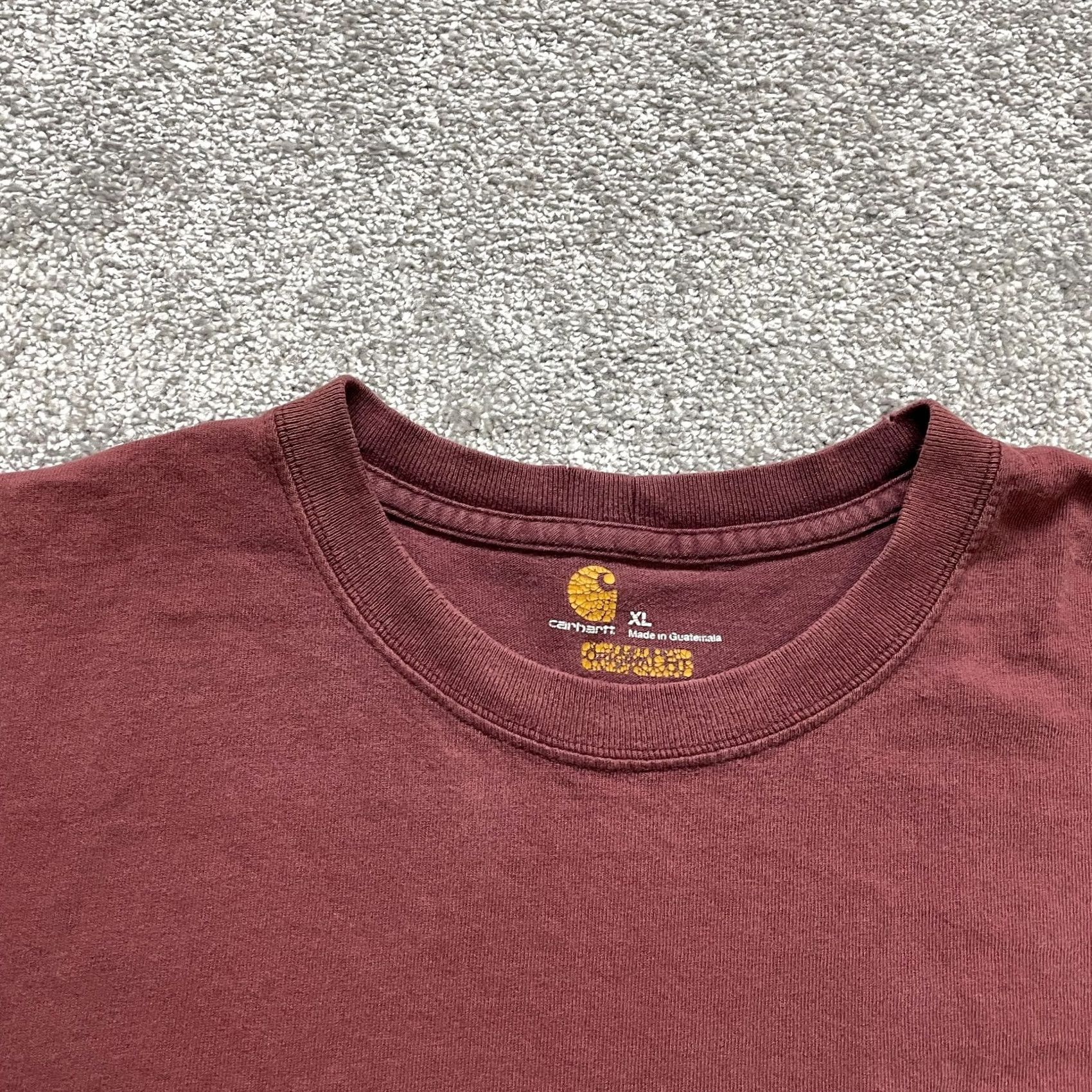Carhartt VINTAGE Carhartt Shirt Mens XL Original Fit Red Crew Neck Logo Pocket Tee Cotton K87 Size US XL / EU 56 / 4 - 6 Thumbnail