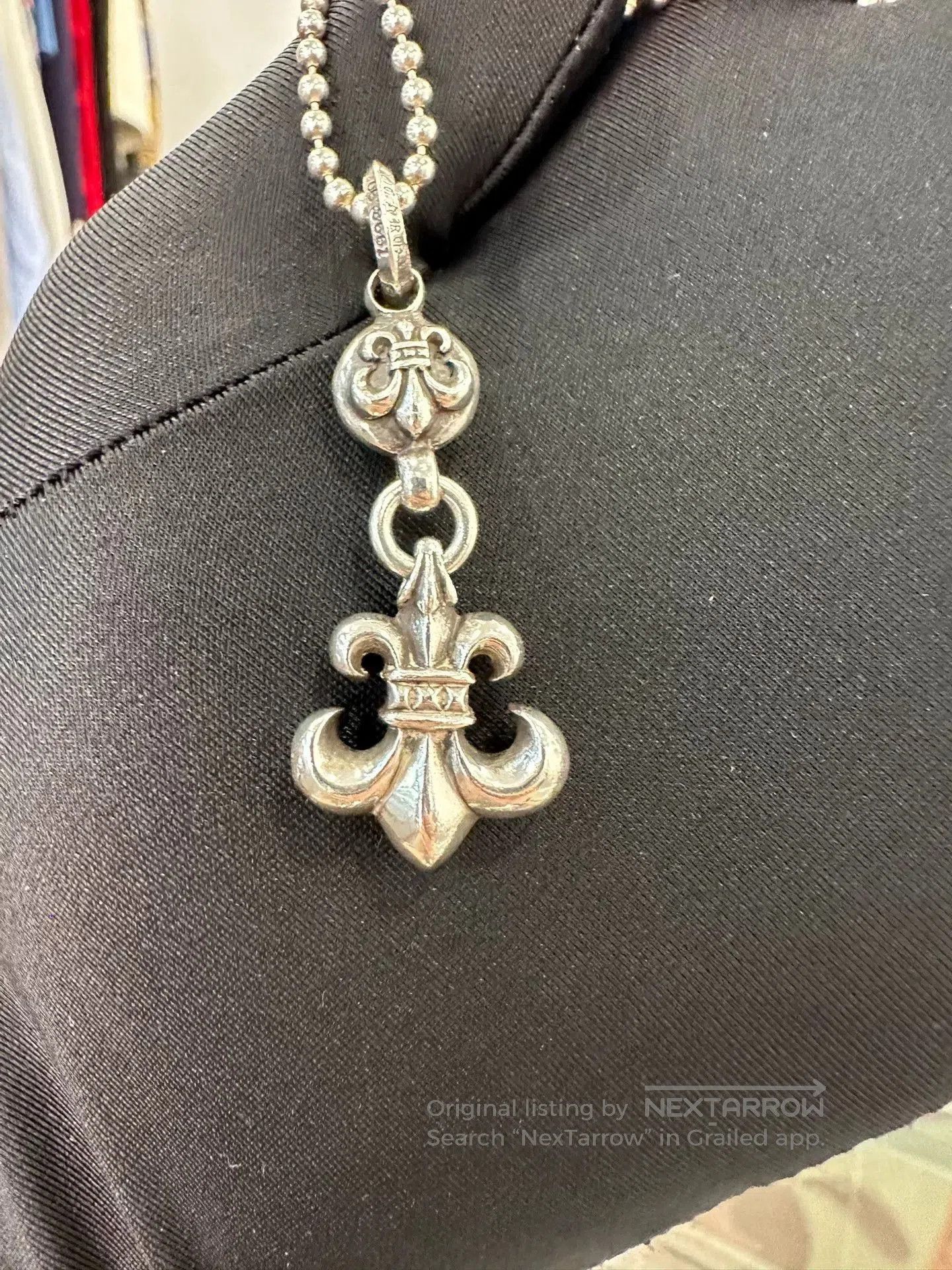 Chrome Hearts Chrome Hearts Silver Pendant 75cm Bead Chain. Size ONE SIZE - 3 Thumbnail