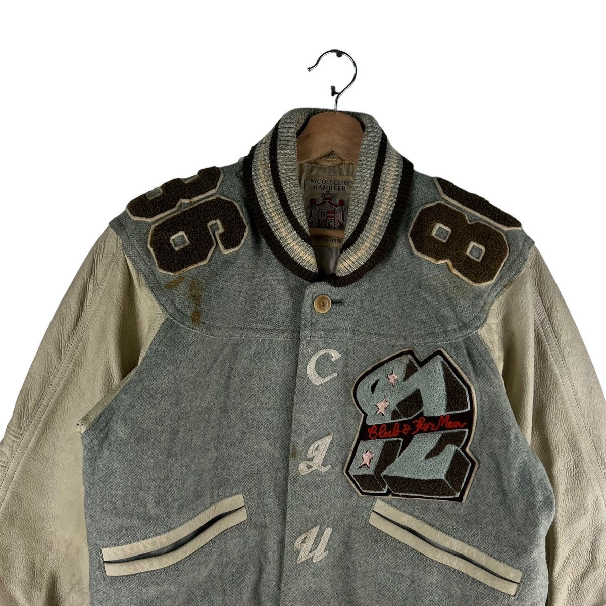 Japanese Brand 🔥90s Vintage Leather Varsity Jacket Nicole Club IsseyMiyake Size US S / EU 44-46 / 1 - 5 Thumbnail