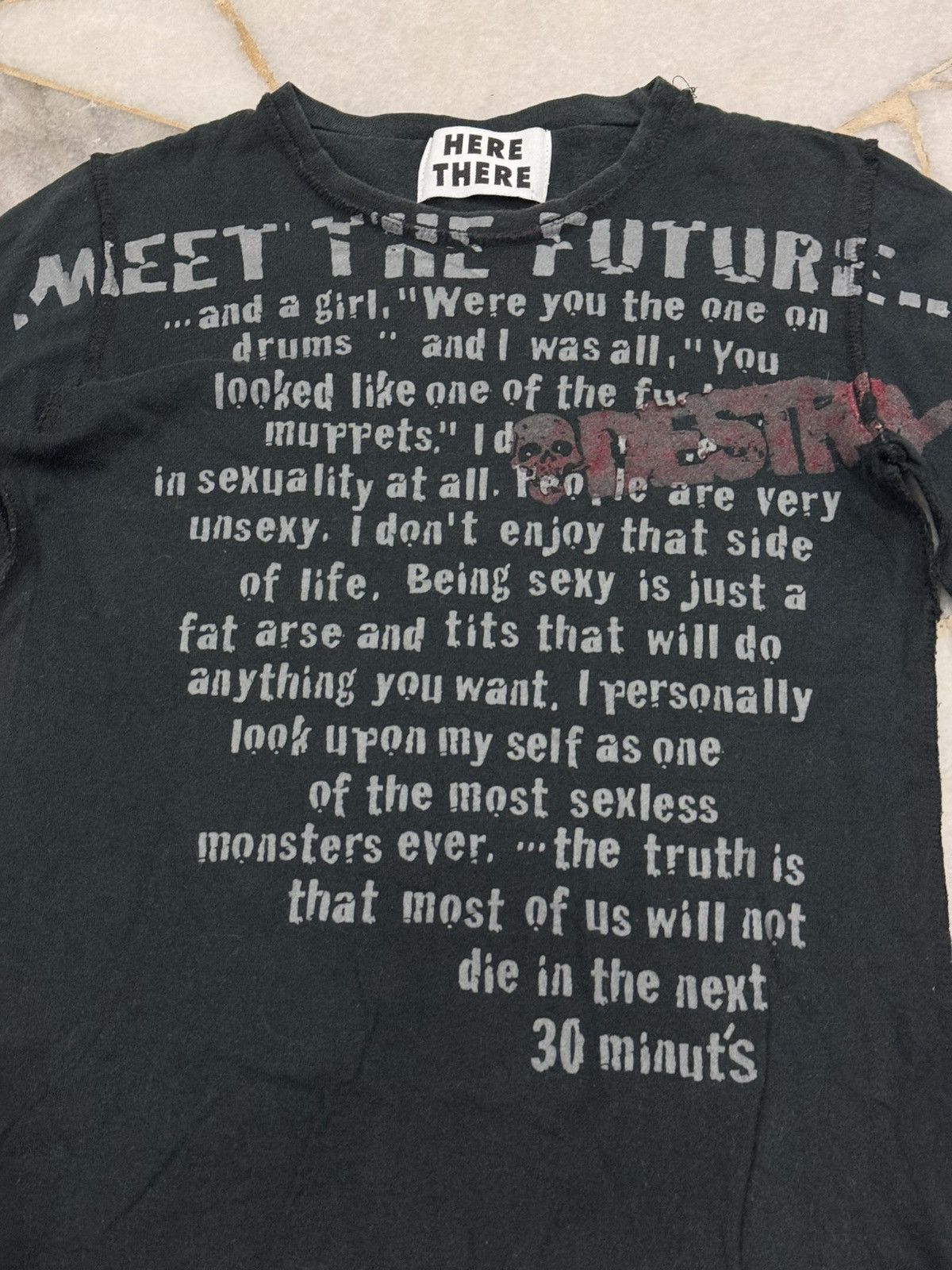 Seditionaries Vintage Destroy Shirt Punk Zipper Design Long Slave Size US S / EU 44-46 / 1 - 6 Thumbnail