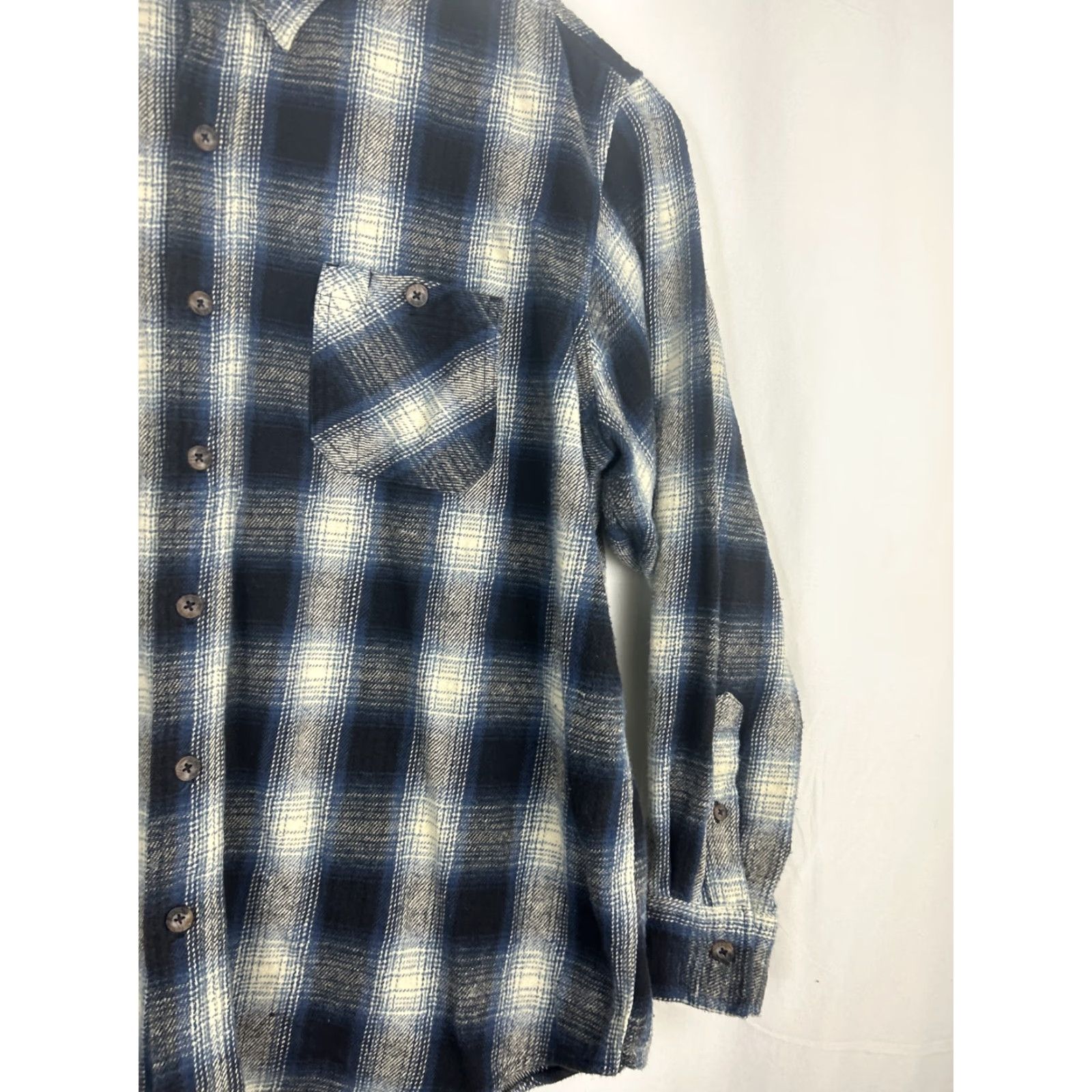 Vintage CE Schmidt Mens XXL Button-Down Shirt Blue Flannel 100% Cotton Long Sleeve Size US XXL / EU 58 / 5 - 3 Thumbnail