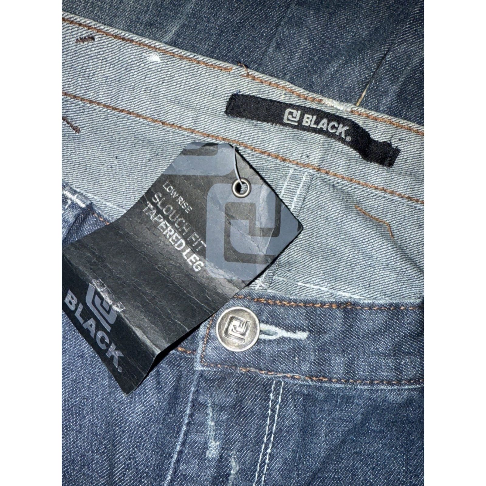 Vintage VINTAGE CJ BLACK Jeans Slouch Fit Tapered Leg Men 34x30 Blue Size US 34 / EU 50 - 2 Thumbnail