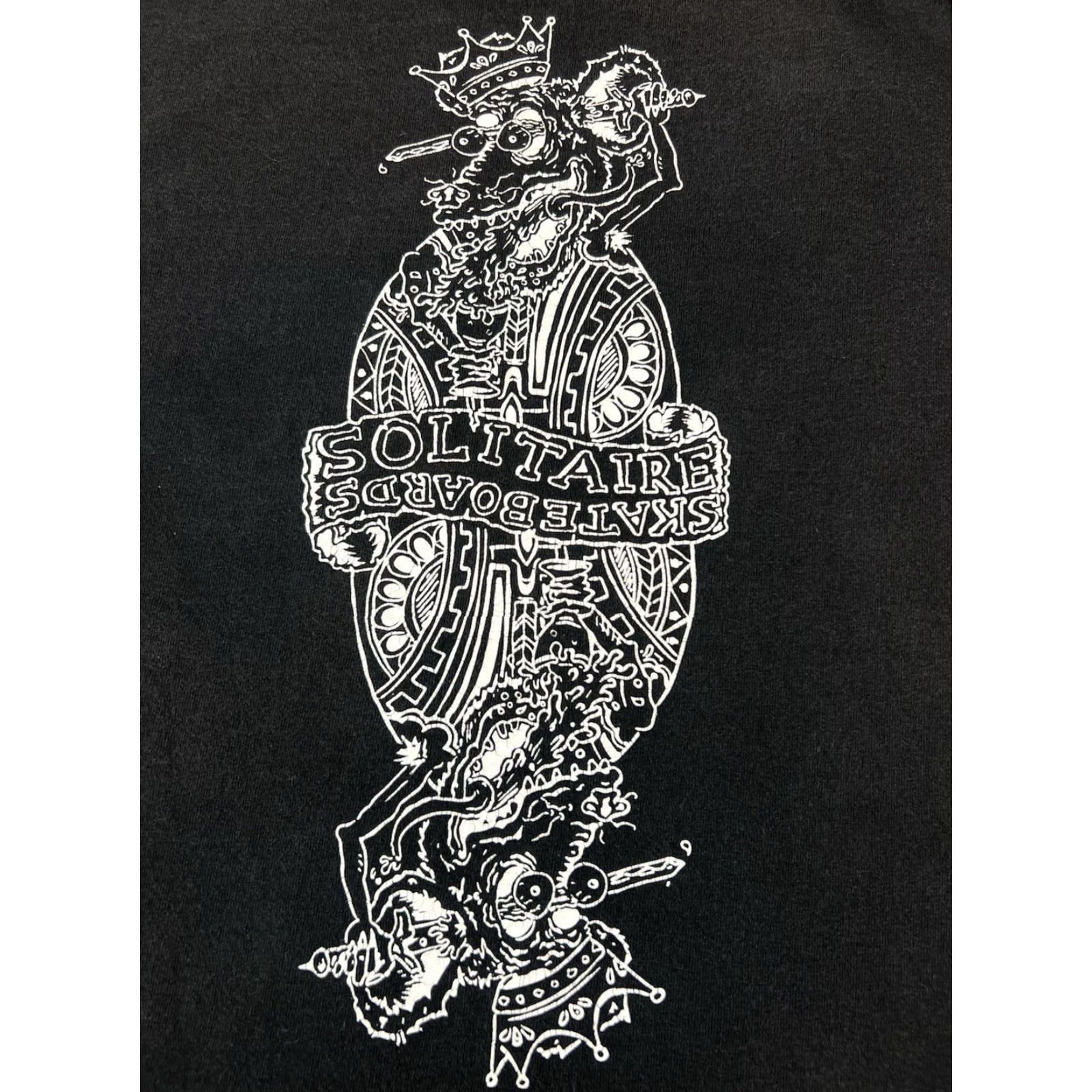 Vintage VINTAGE Solitaire Skateboards Black T-Shirt Size M Medium Men Short Sleeve Grunge Solitare Skateboards T Shirt Size US M / EU 48-50 / 2 - 6 Thumbnail