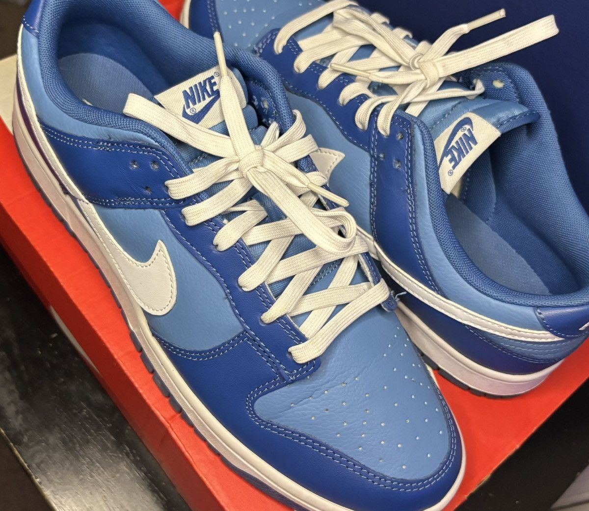 Nike Dark Marina Blue Dunks Low Size US 11 / EU 44 - 4 Thumbnail