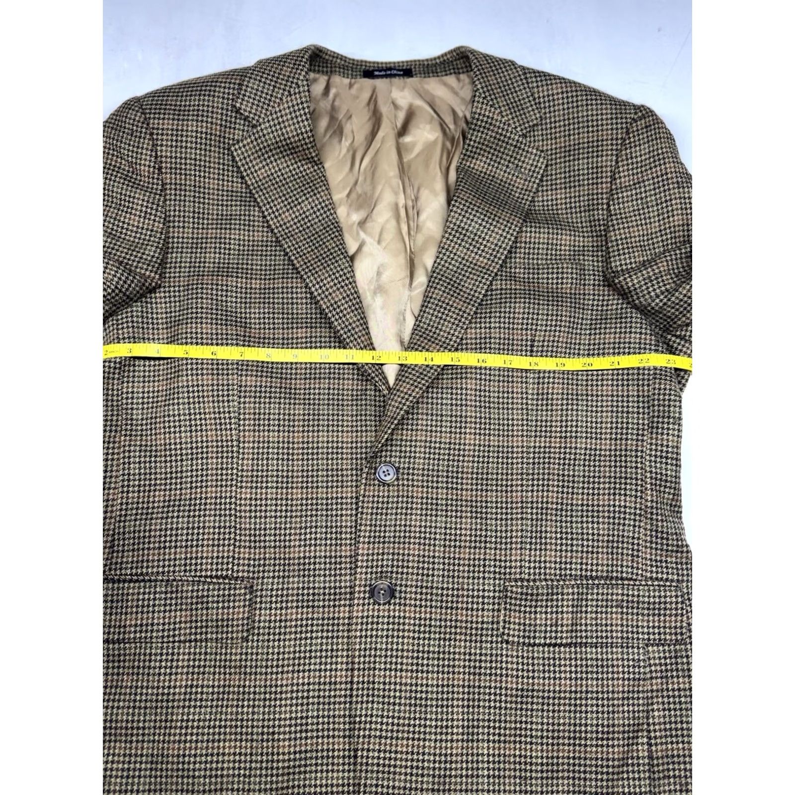 Ralph Lauren Lauren Ralph Lauren 100% Lambswool Houndstooth Sport Jacket Coat Men 44L Vintage Size US S / EU 44-46 / 1 - 4 Thumbnail