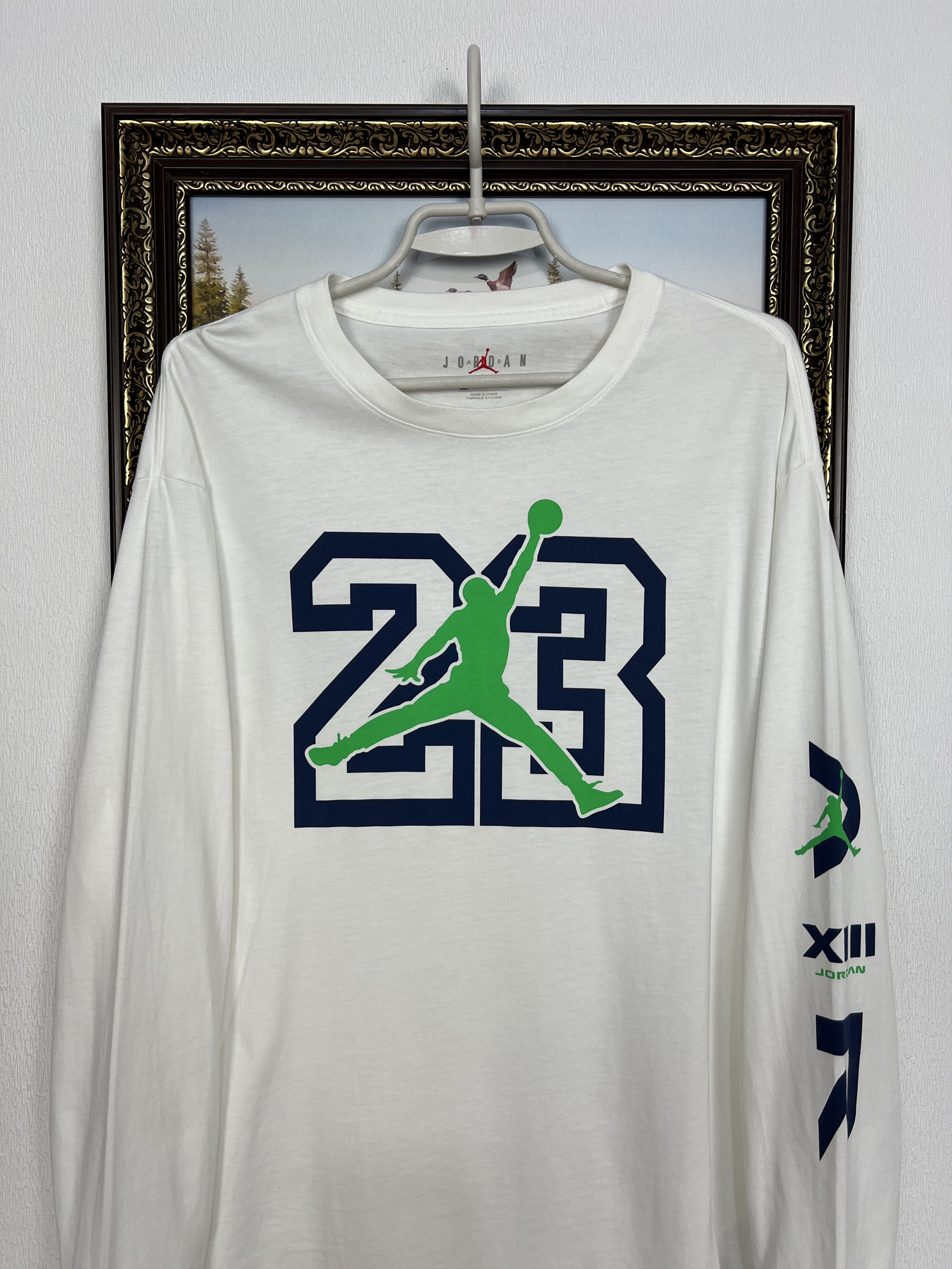 Jordan Brand Jumpman Logo Long Sleeve Shirt Size Tee Big Logo #23 Rare Size US M / EU 48-50 / 2 - 2 Thumbnail