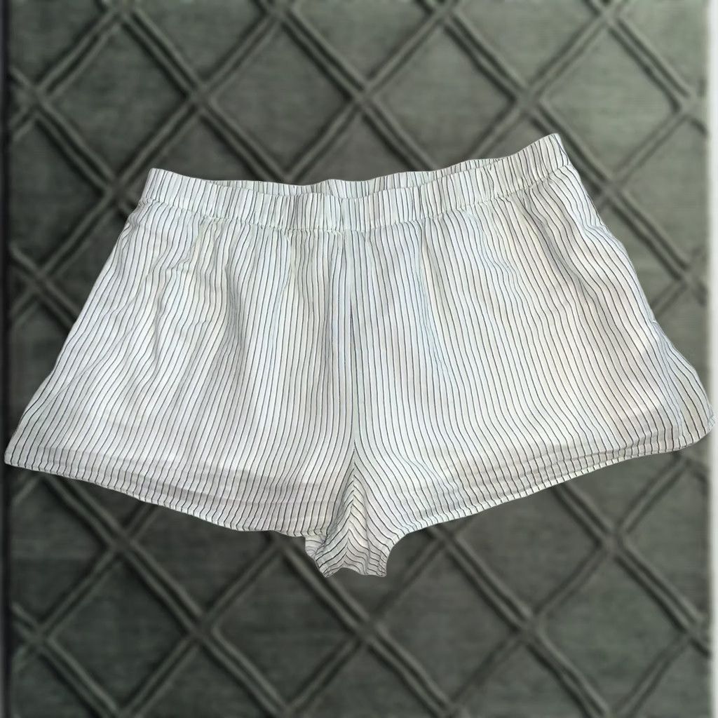 Zara ZARA Striped Knit Shorts Pockets Loungewear Hot Pants Multicolor 100% Cotton Women Small? Size 36" / US 14 / IT 50 - 1 Thumbnail