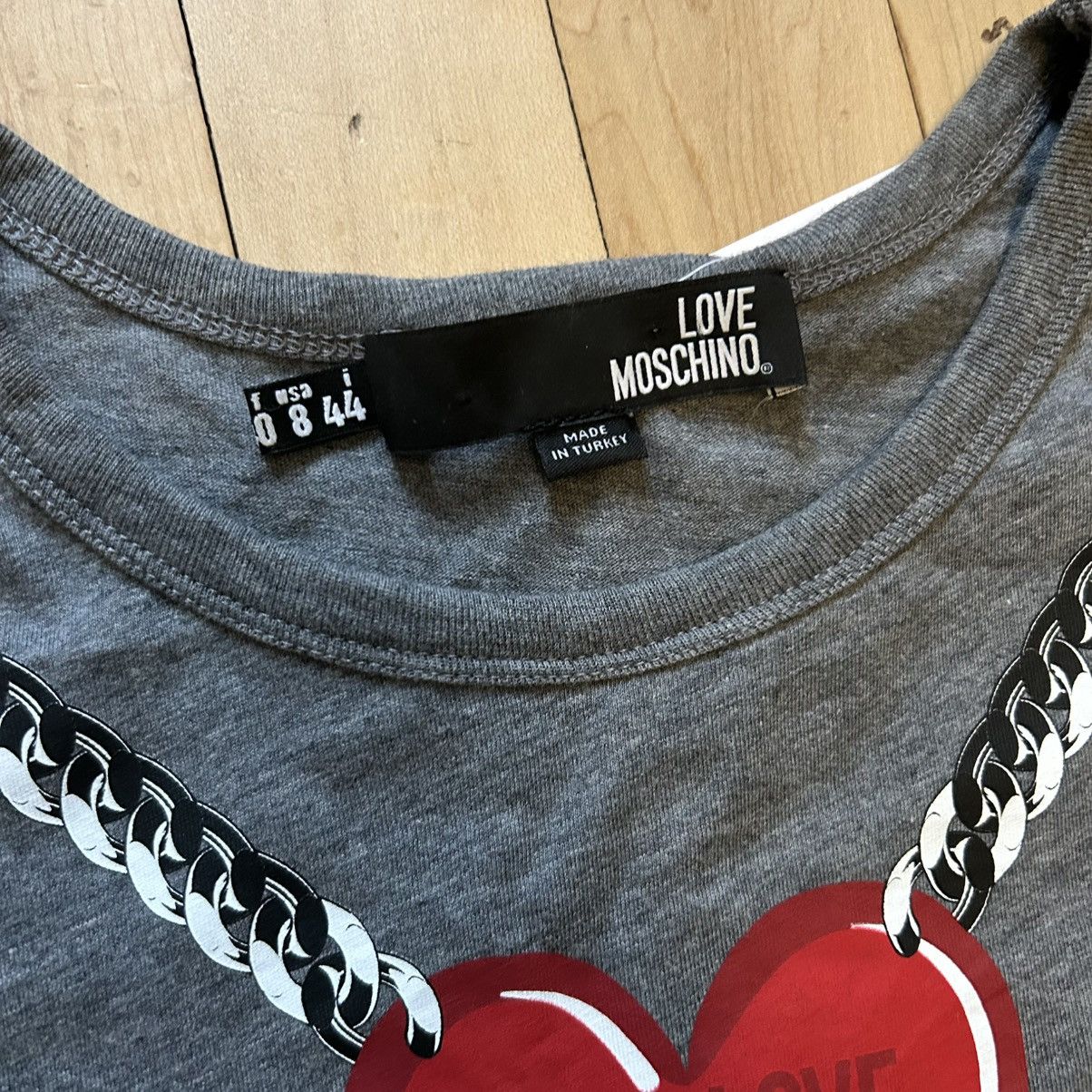 Love Moschino Heart and chain Moschino t-shirt Size M / US 6-8 / IT 42-44 - 4 Thumbnail