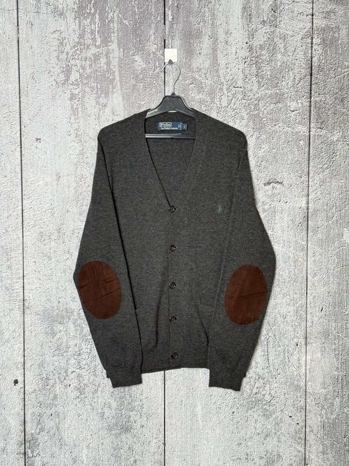 Polo Ralph Lauren Polo Ralph Lauren Cardigan Sweater Merino Wool Elbow Patch Size US L / EU 52-54 / 3 - 1 Thumbnail