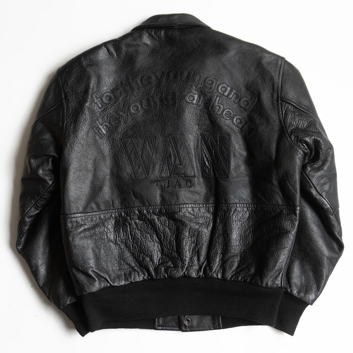 Vintage VAN JAC All Leather Varsity Jacket Size M Size US M / EU 48-50 / 2 - 1 Thumbnail