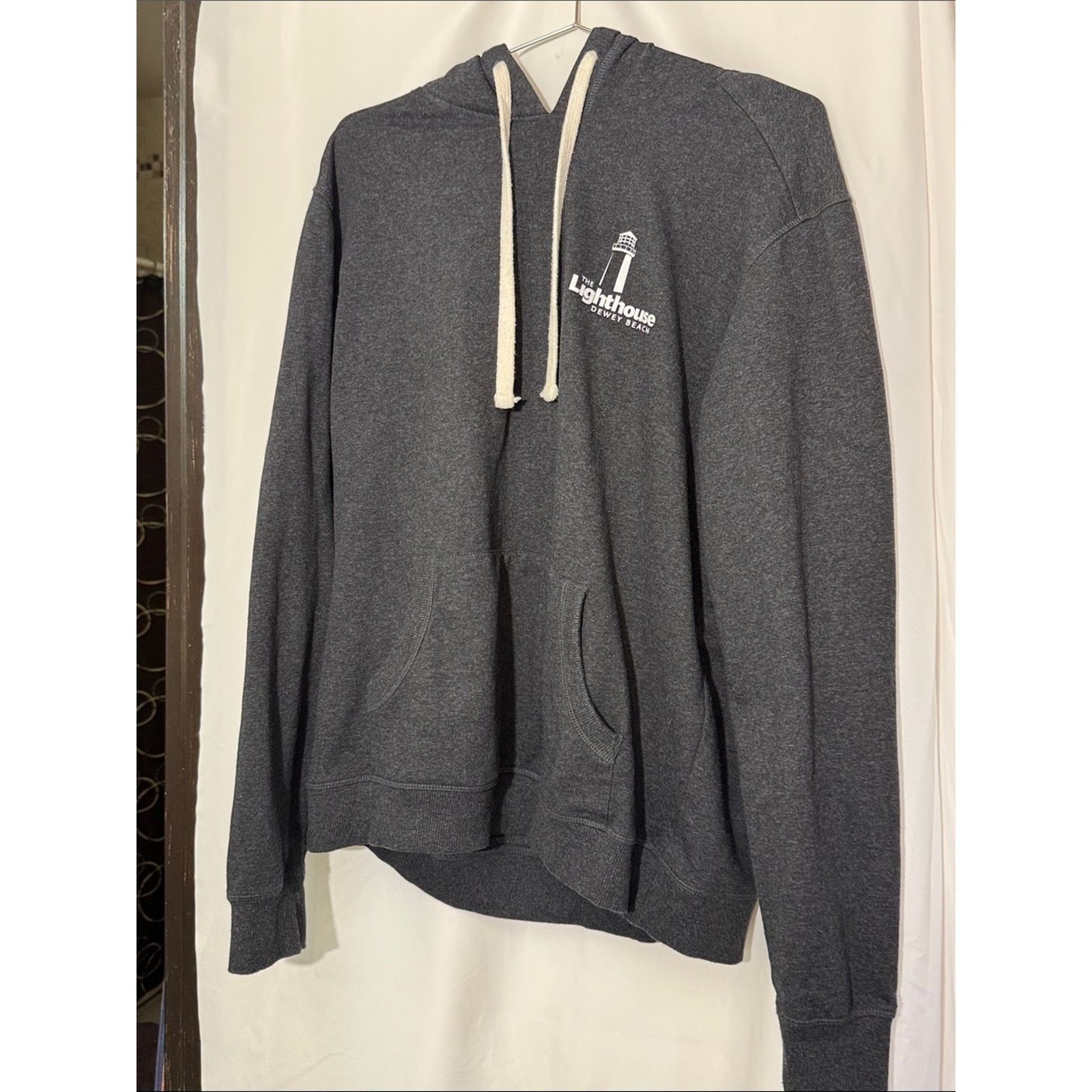 The Lighthouse At Dewey Beach Hoodie in Gray, Men's