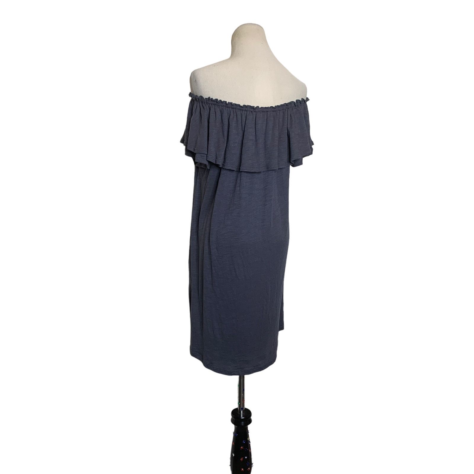 Drew Drew Smokey Gray Off Shoulder Mini Shift Dress Size M Size M / US 6-8 / IT 42-44 - 9 Thumbnail