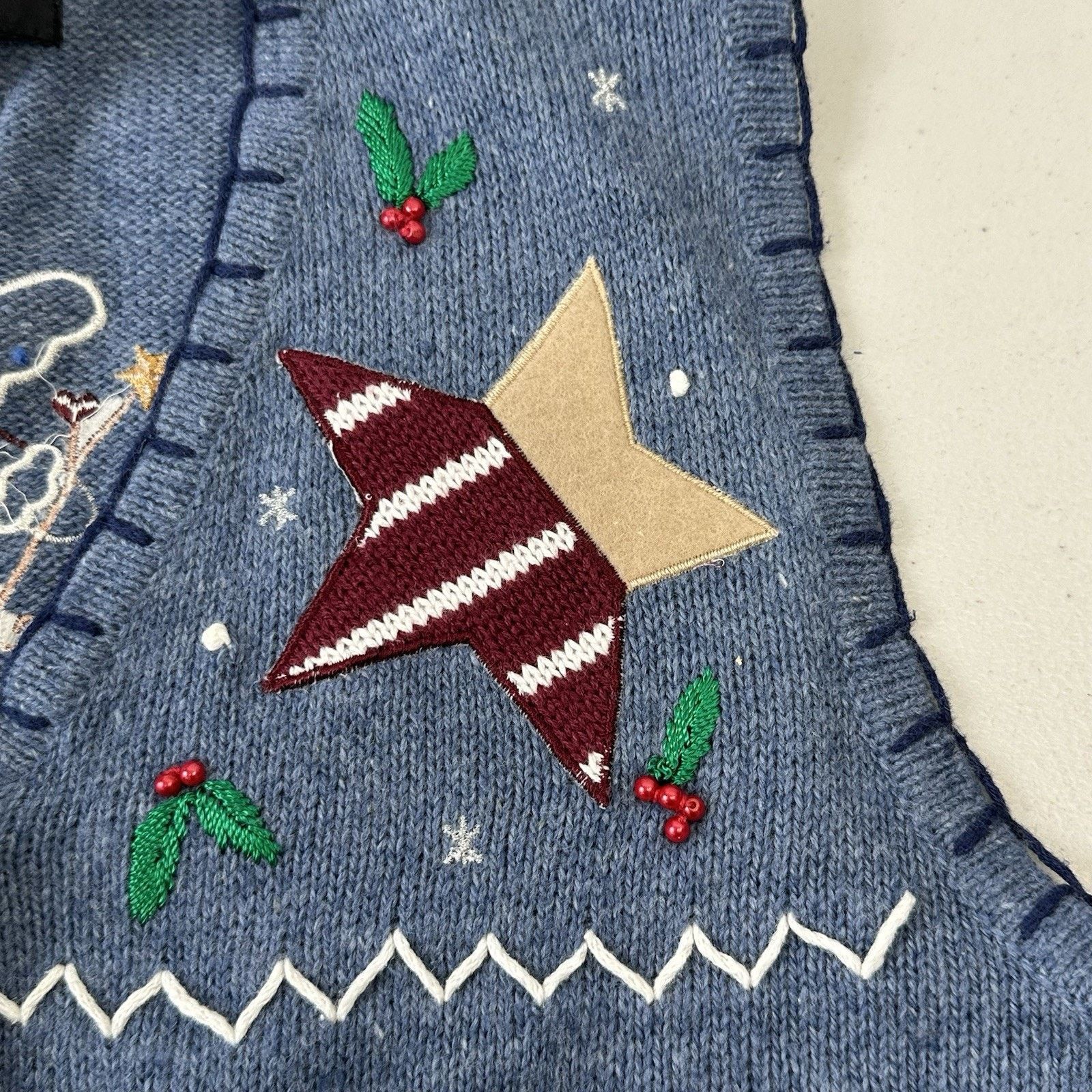 Other Segue Noel Vintage L Christmas Sweater Vest EUC Embroidered Size L / US 10 / IT 46 - 10 Thumbnail
