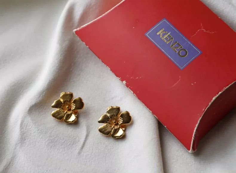Kenzo KENZO Vintage Flower Clip-on Earrings - dmc Size ONE SIZE - 1 Thumbnail