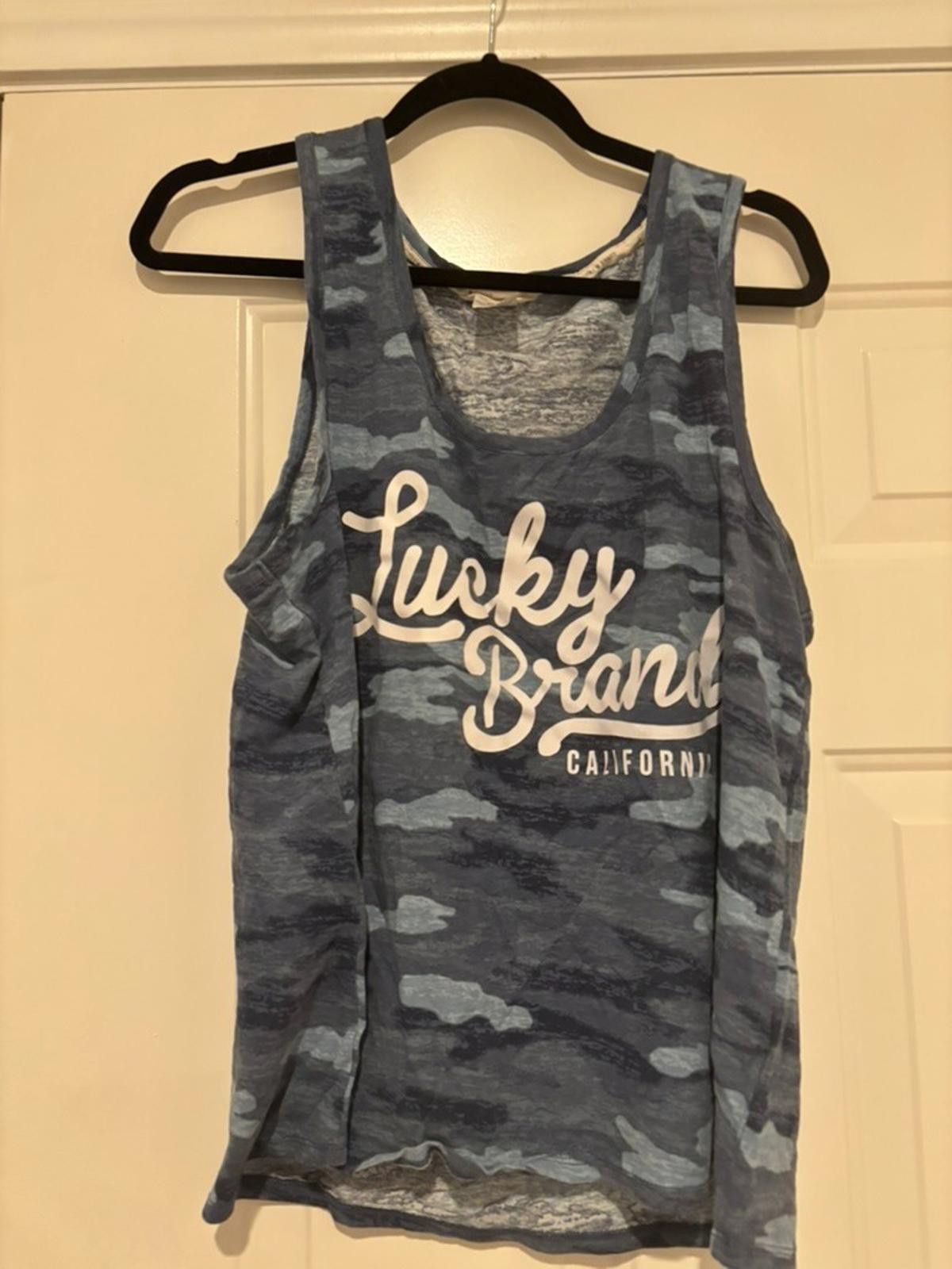 Lucky Brand Womans Lucky Brand blue sz XXL tank top #583 Size XXL / US 16-18 / IT 52-54 - 1 Thumbnail