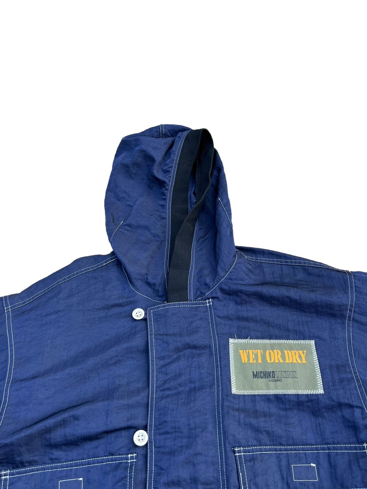 Michiko Koshino London Vtg 90s Michiko Koshino "WET OR DRY" Cropped Bomber Jacket Size US L / EU 52-54 / 3 - 12 Thumbnail