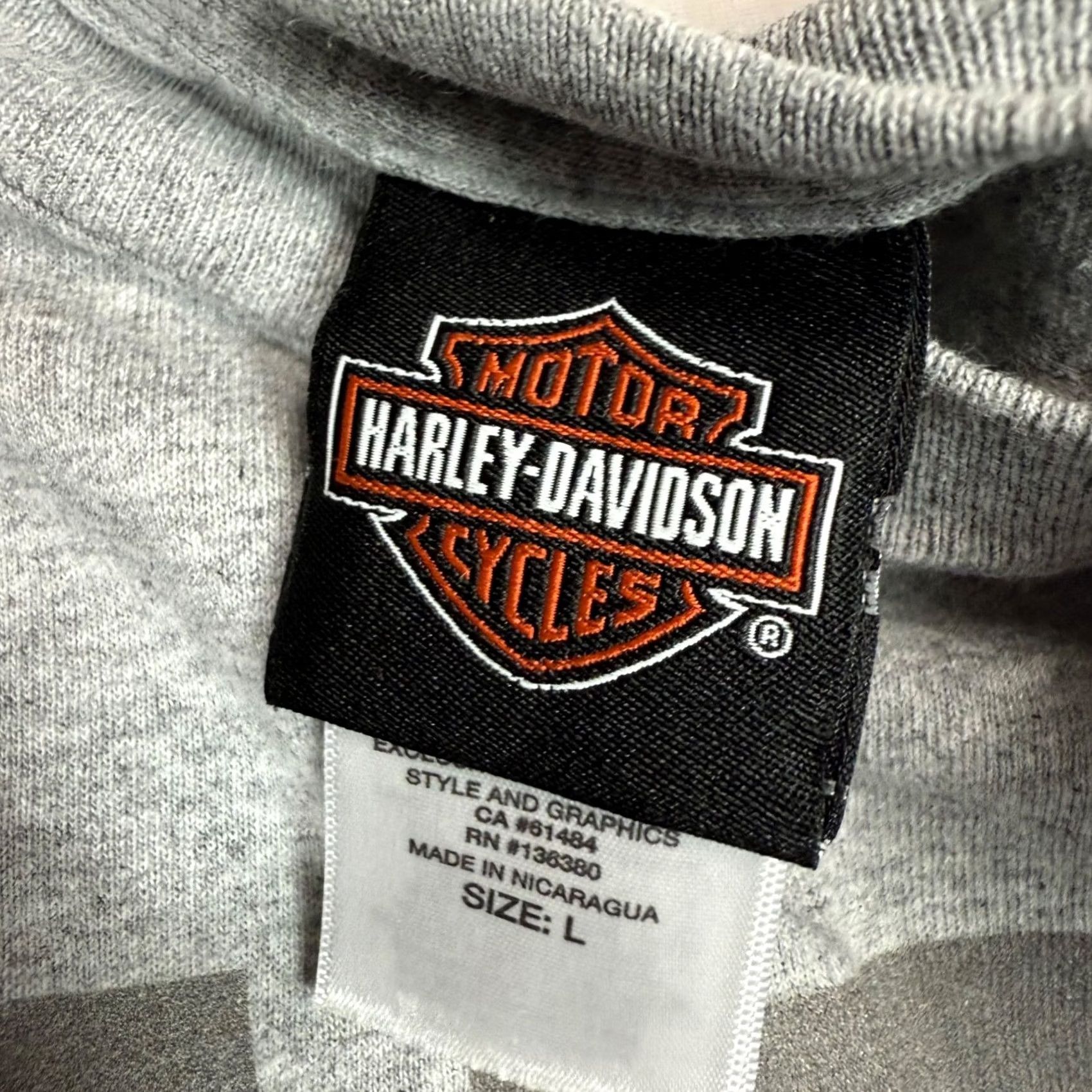 Harley Davidson Harley-Davidson Mens Slim Fit Ride Hard Graphic T-Shirt Sz L Gray Slim Fit Size US L / EU 52-54 / 3 - 6 Thumbnail