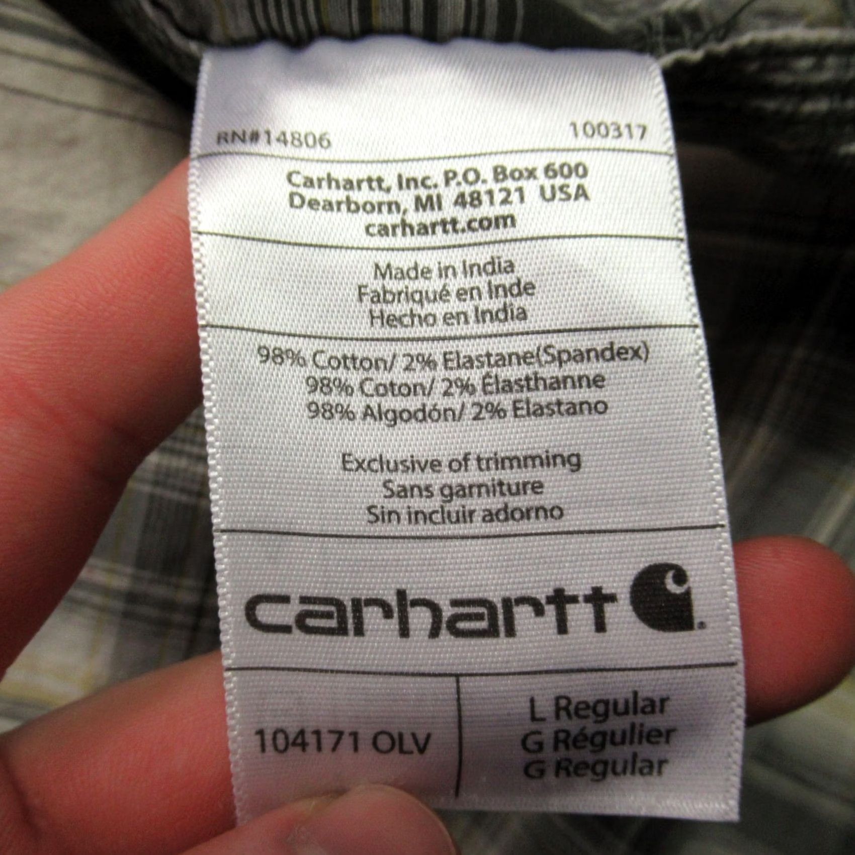 Carhartt Carhartt Shirt Mens Large Short Sleeve Snap Front Pockets Plaid Relaxed Size US L / EU 52-54 / 3 - 5 Thumbnail