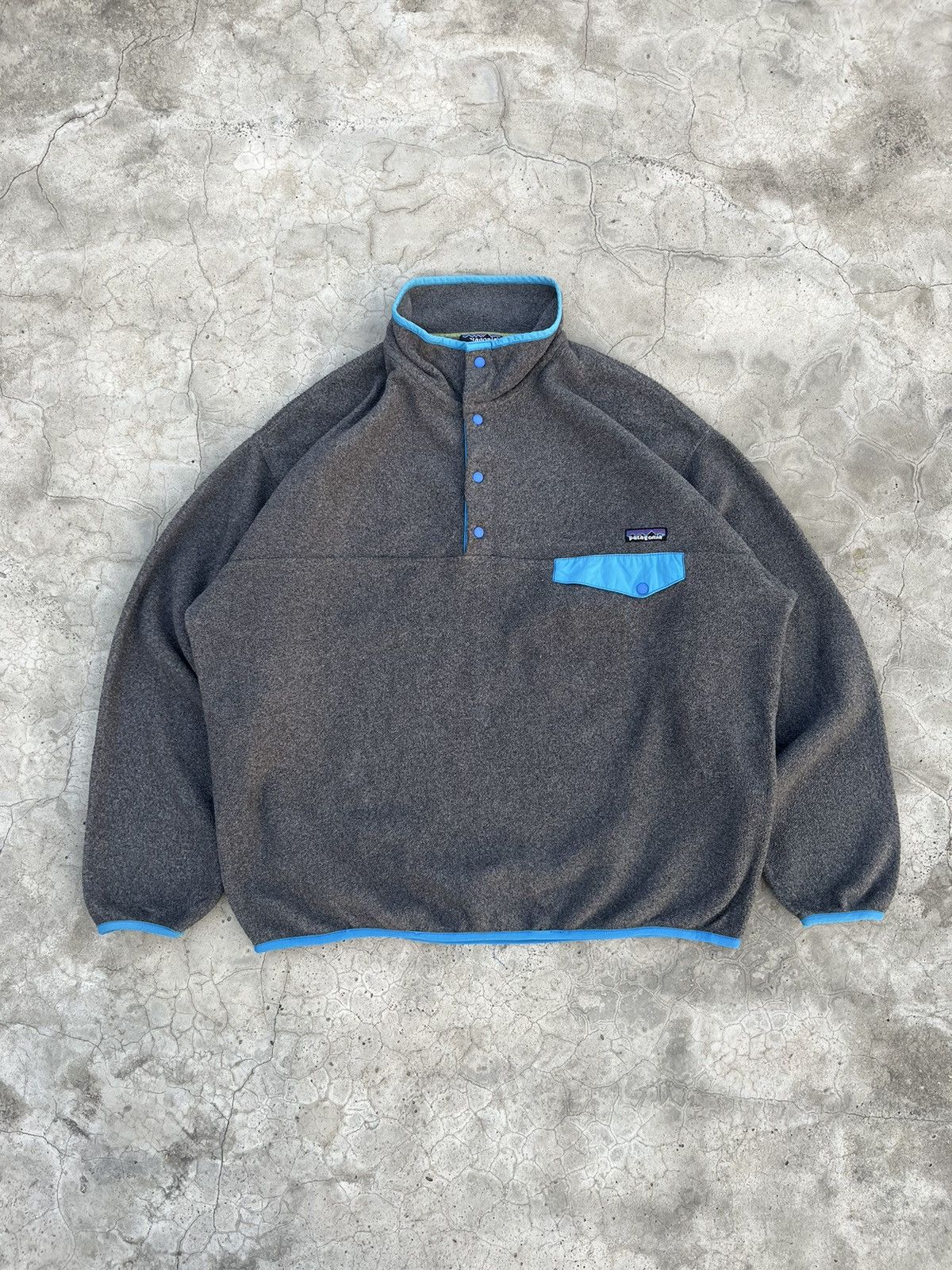 image of Patagonia Synchilla T-Snap Fleece in Grey, Men's (Size Large)