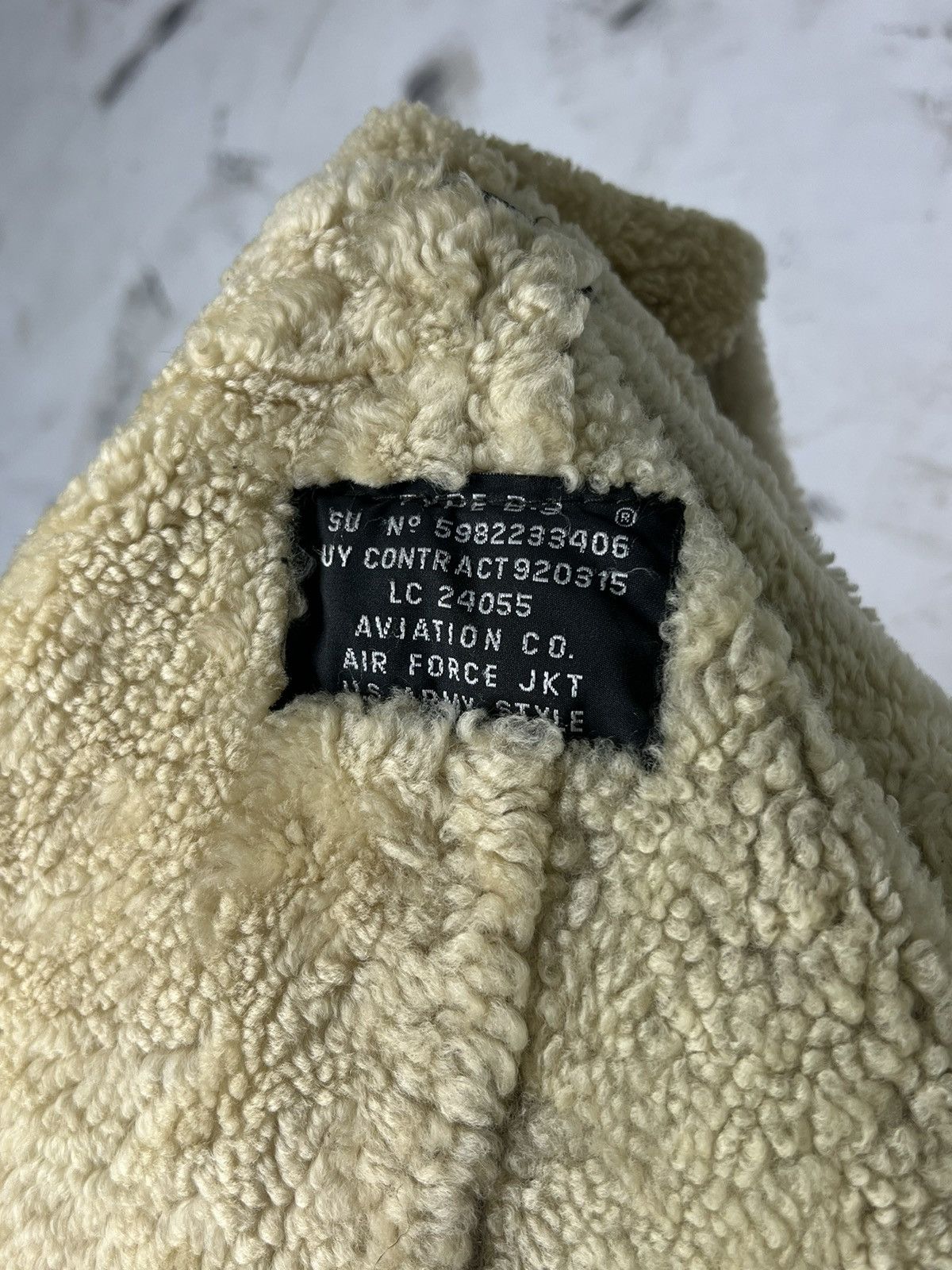 Vintage B-3 Style Shearling Flight Aviator Air Force Jacket S - M Size US M / EU 48-50 / 2 - 10 Thumbnail