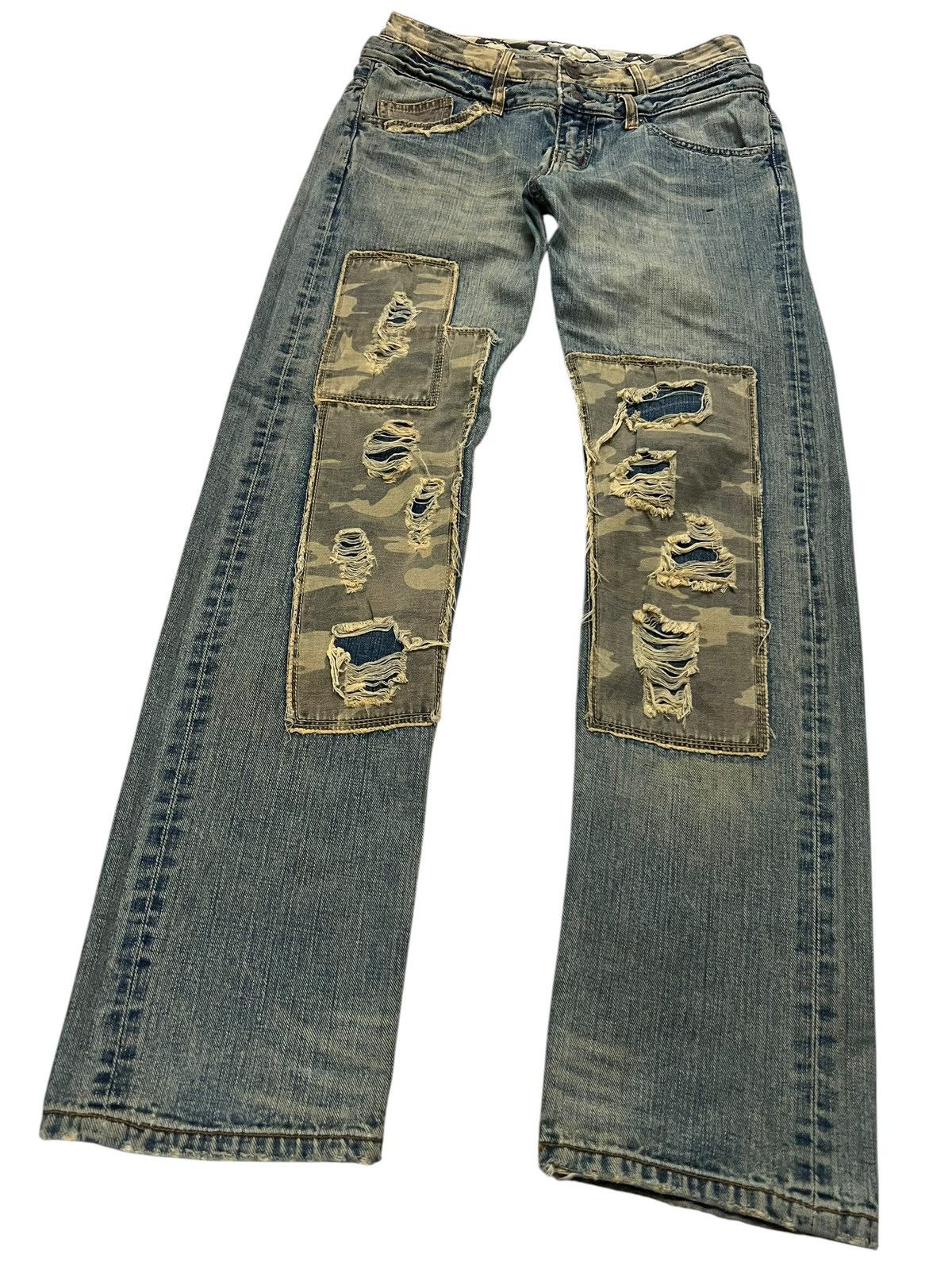 Japanese Brand Double Waist💥Rattle Trap Distressed Light Wash kapital style Size US 30 / EU 46 - 1 Thumbnail