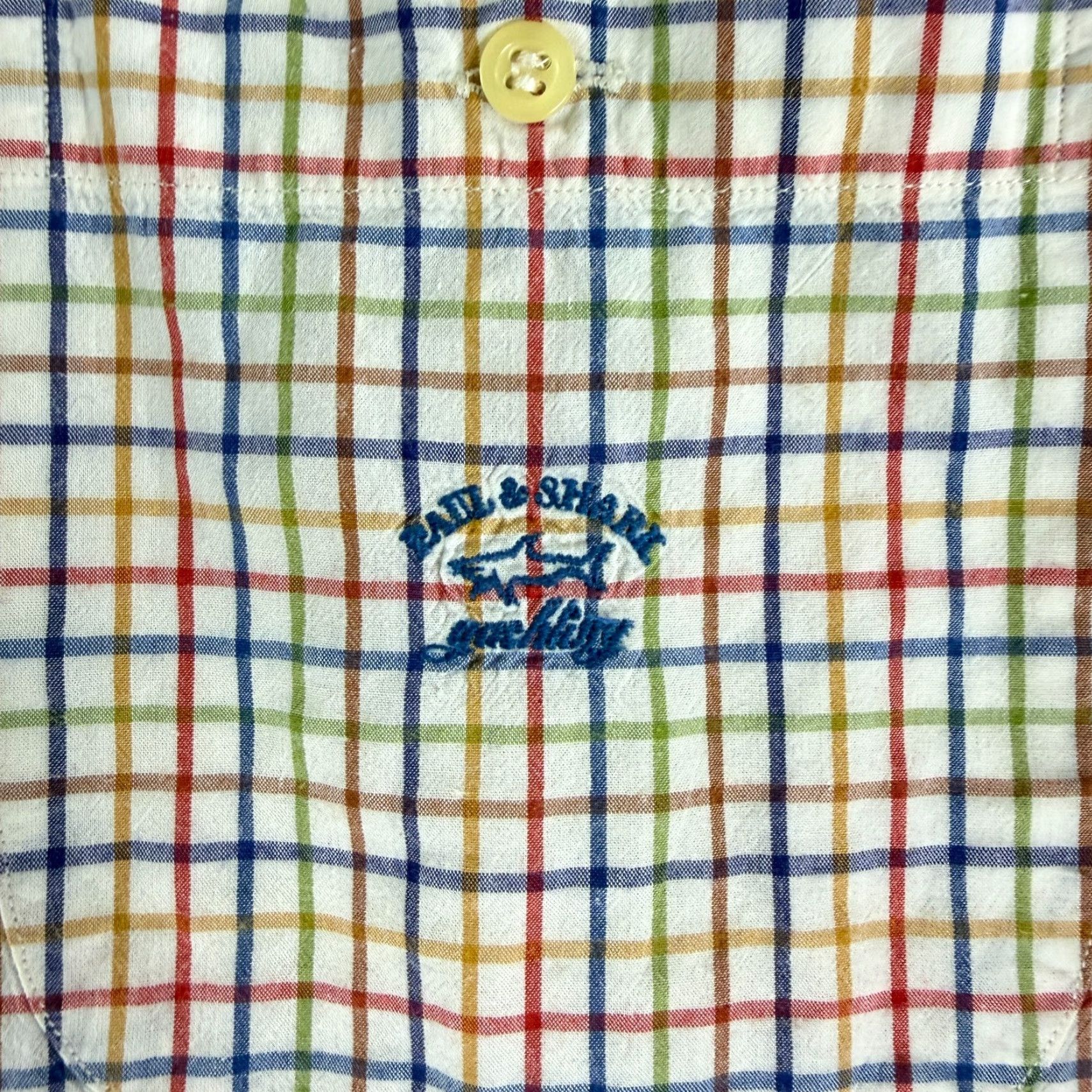 Paul & Shark Paul & Shark Yachting Button-Up Shirt Mens Large Yellow Plaid Long Sleeve Cotton Size US L / EU 52-54 / 3 - 3 Thumbnail