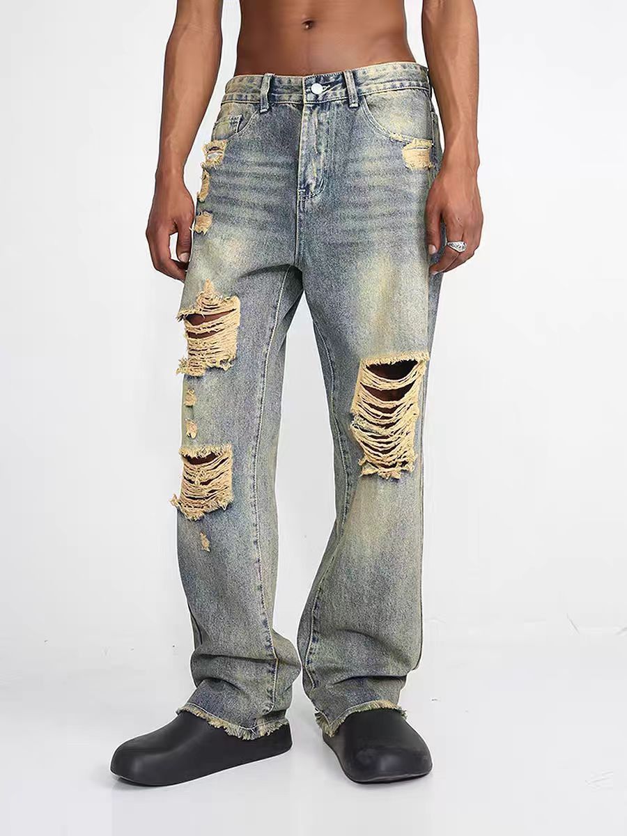 Jean × Vintage y2k washed faded loose baggy jeans Size US 28 / EU 44 - 5 Thumbnail