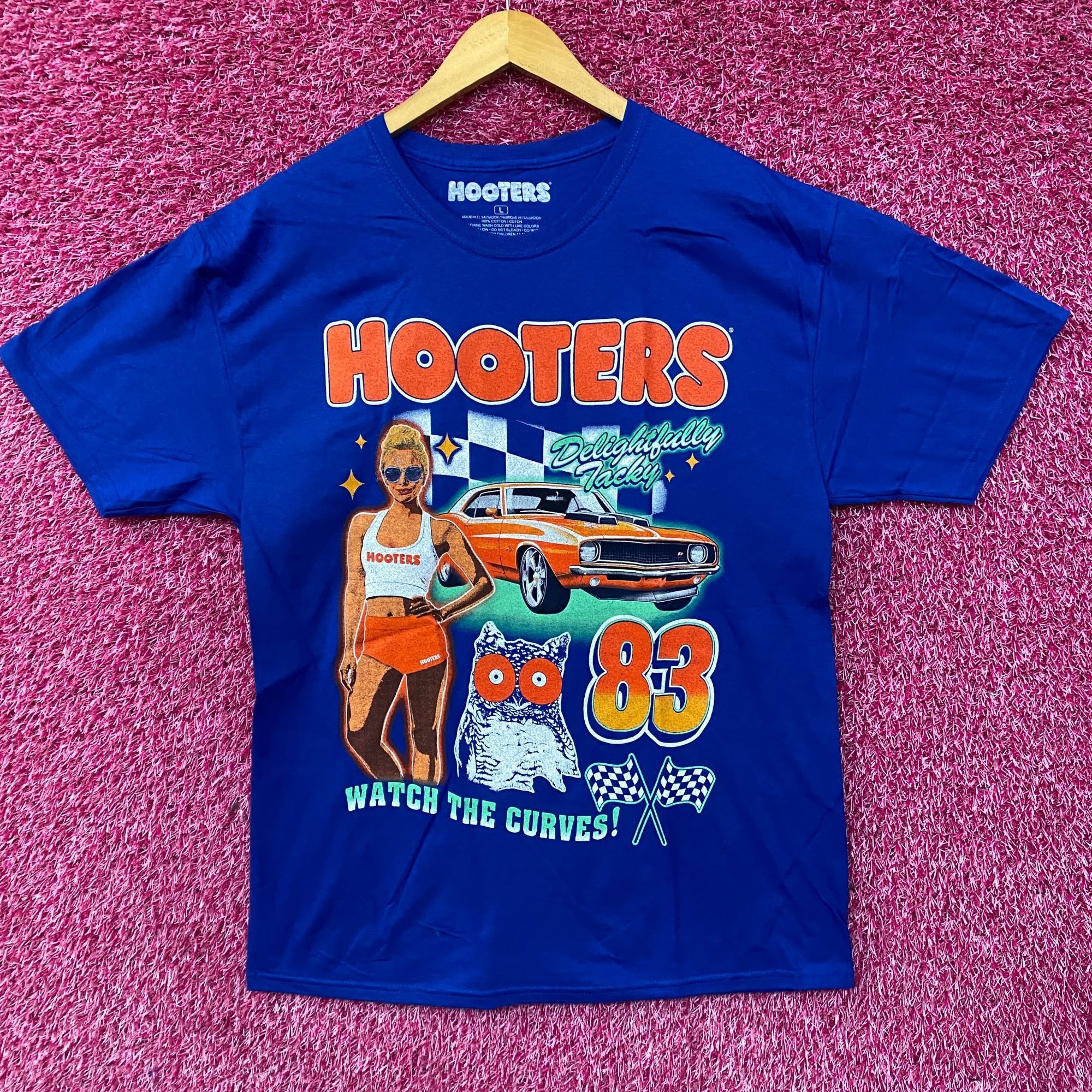 Other Hooters Delightfully Tacky Racing 83 Watch The Curves T-shir Size US L / EU 52-54 / 3 - 1 Thumbnail
